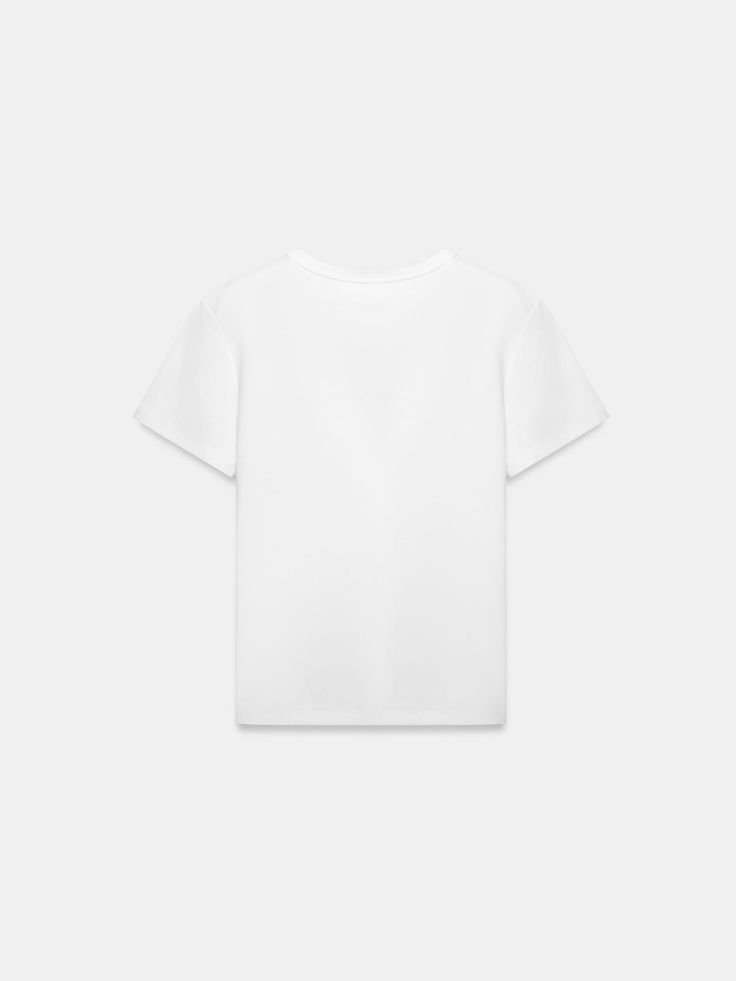 Dilvin 32779 Bisiklet Yaka T-shirt-Beyaz