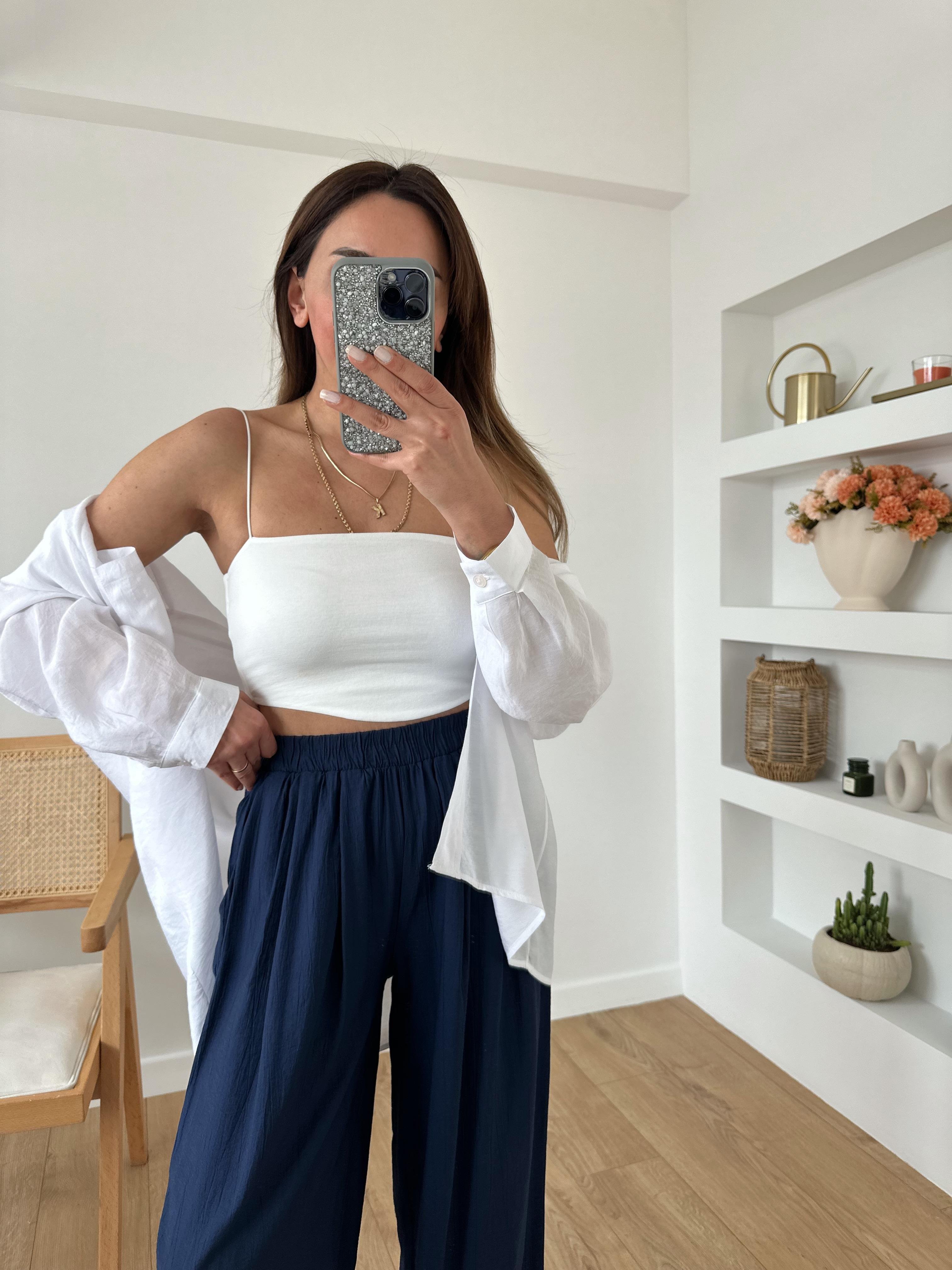 DİLVİN EKRU SPAGETTİ ASKILI CROP