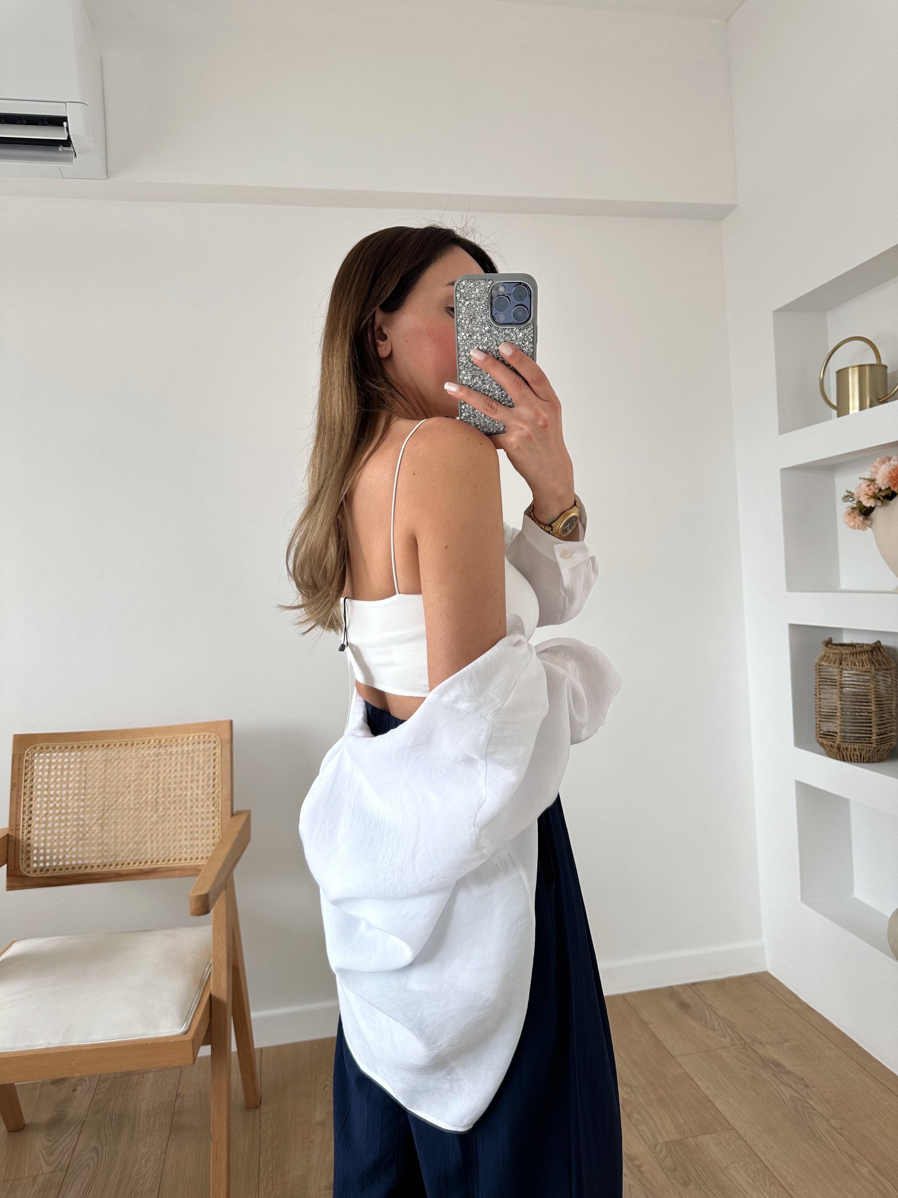 DİLVİN EKRU SPAGETTİ ASKILI CROP