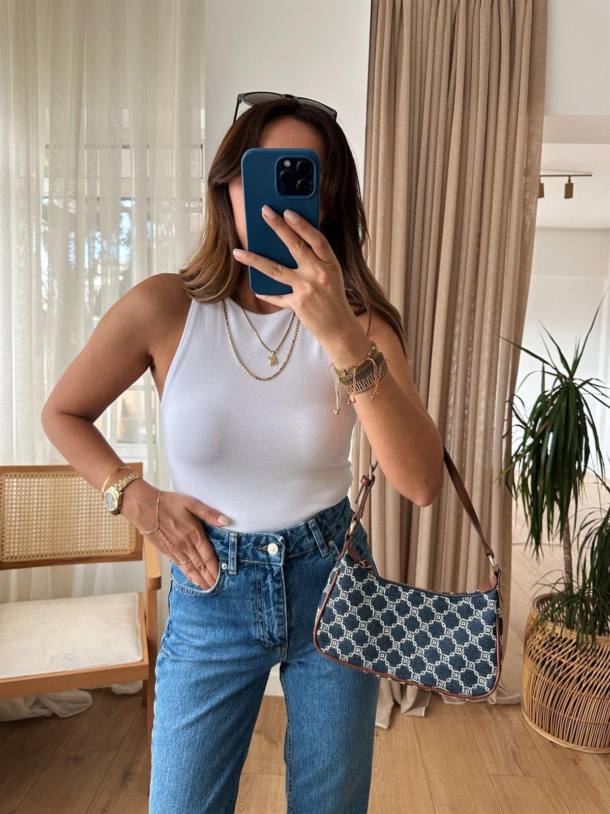 DİLVİN HALTER YAKA BEYAZ ATLET