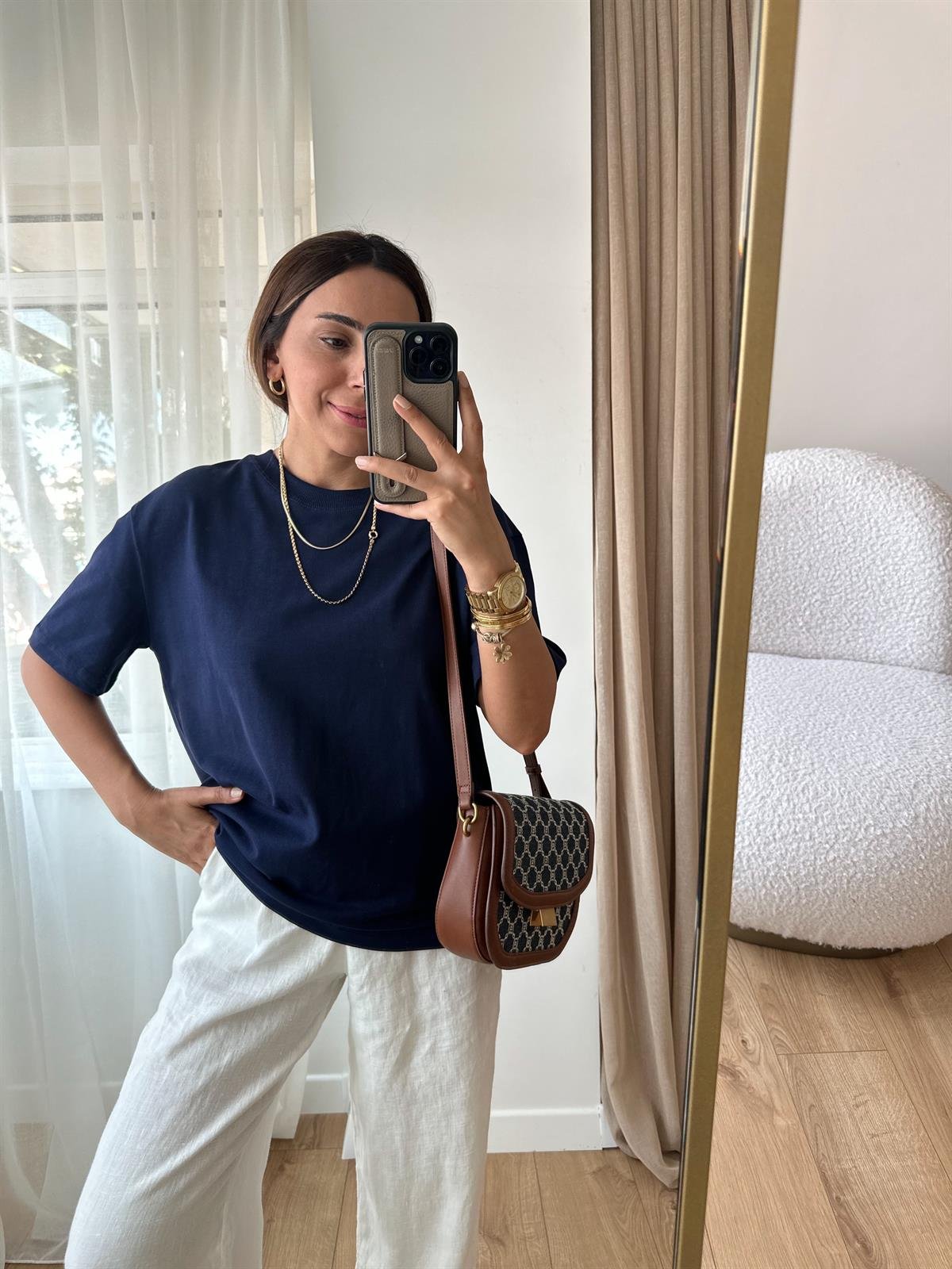 DİLVİN LACİVERT DİKİŞLİ TİŞÖRT
