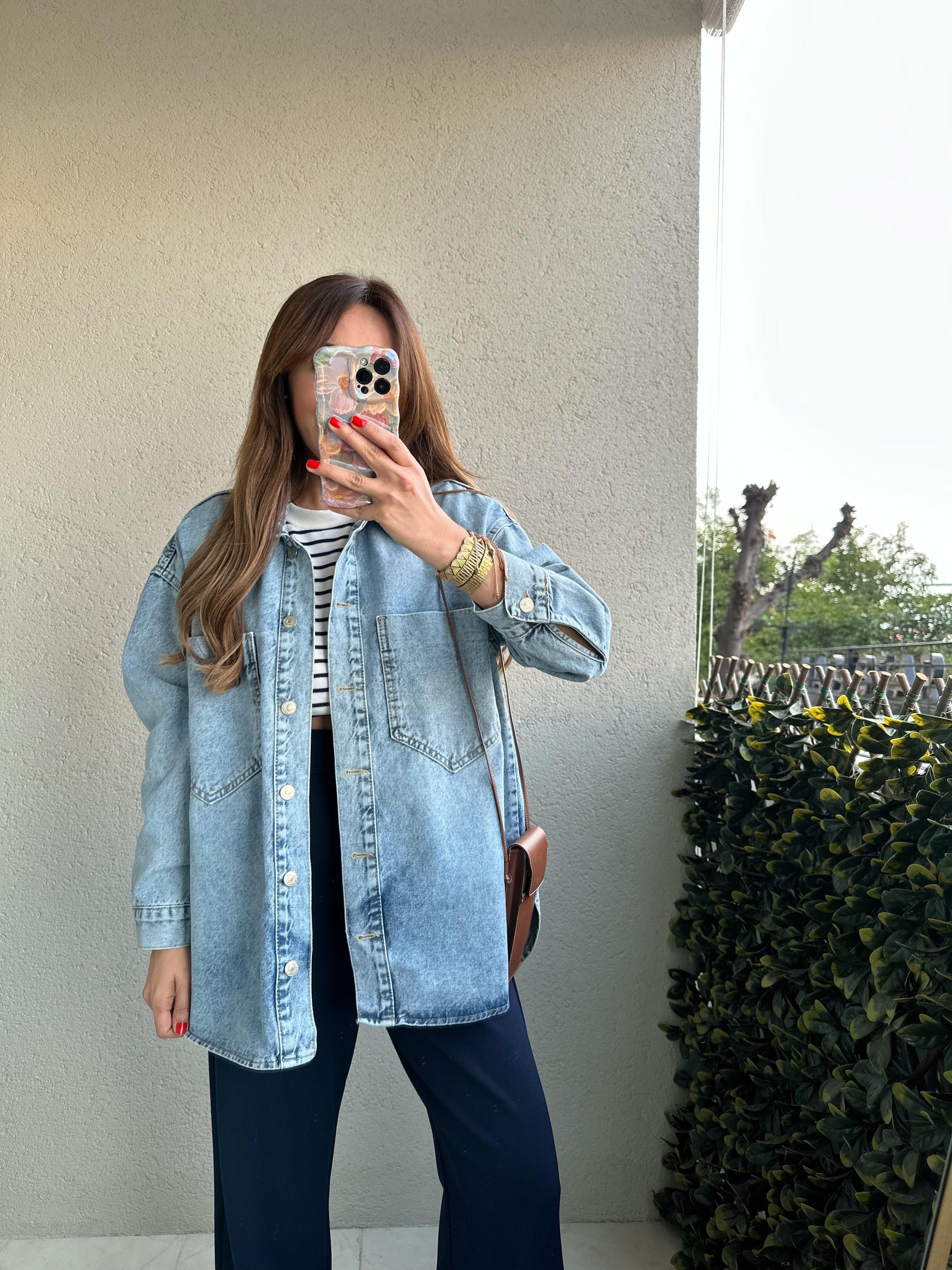 DİLVİN OVERSIZE PREMIUM JEAN CEKET