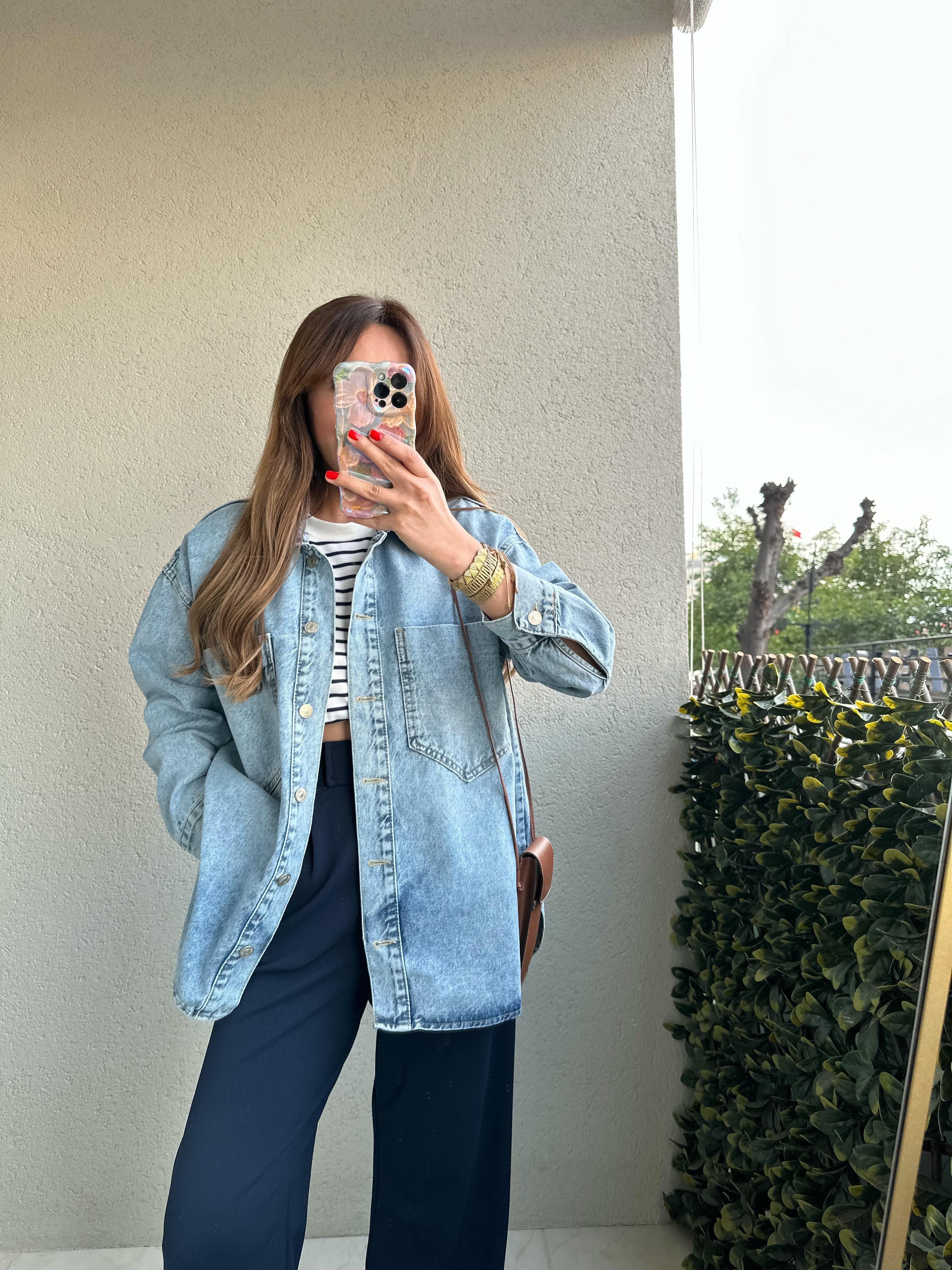 DİLVİN OVERSIZE PREMIUM JEAN CEKET