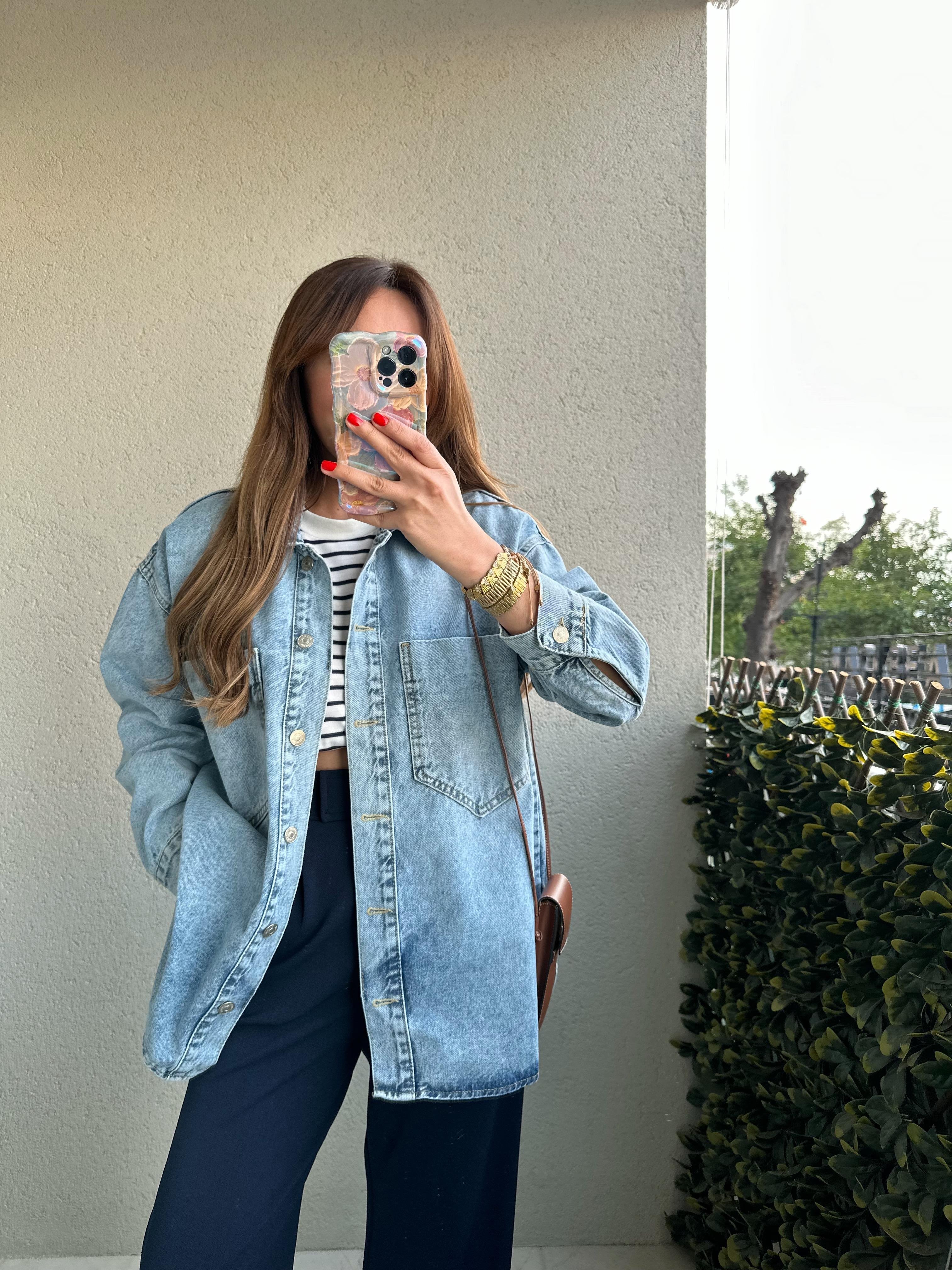 DİLVİN OVERSIZE PREMIUM JEAN CEKET