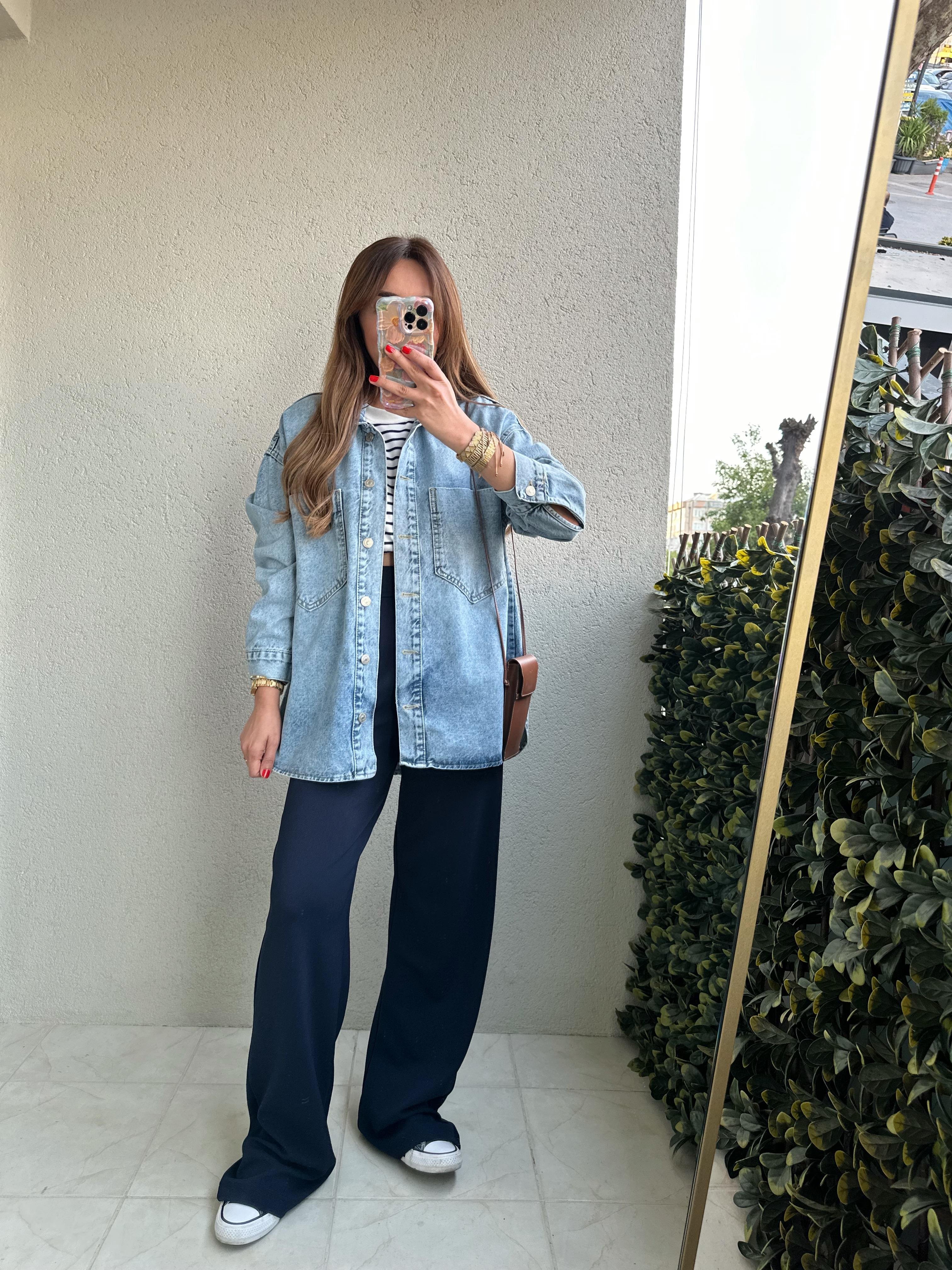 DİLVİN OVERSIZE PREMIUM JEAN CEKET
