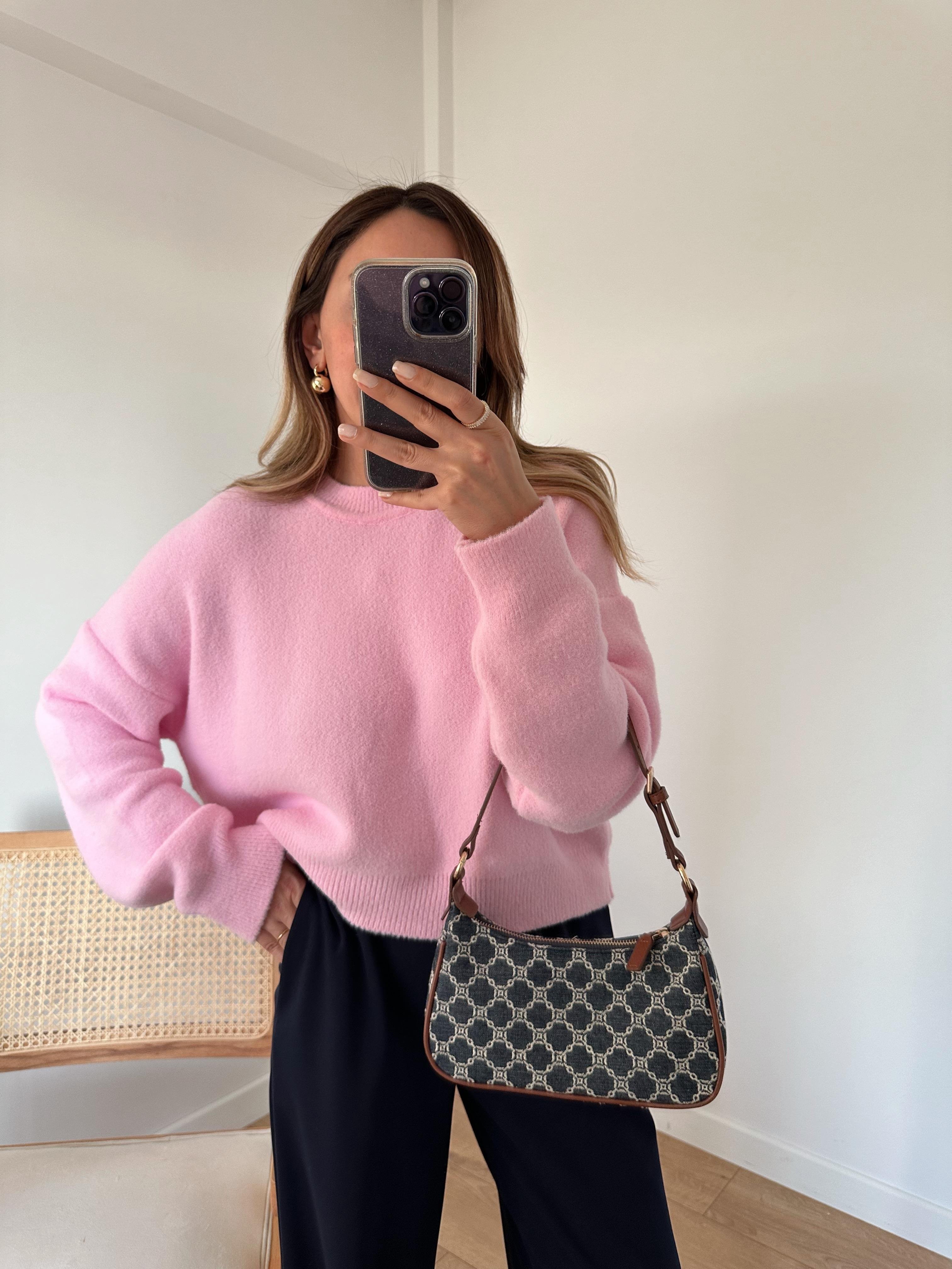 DİLVİN  PEMBE YUMOŞ KAZAK