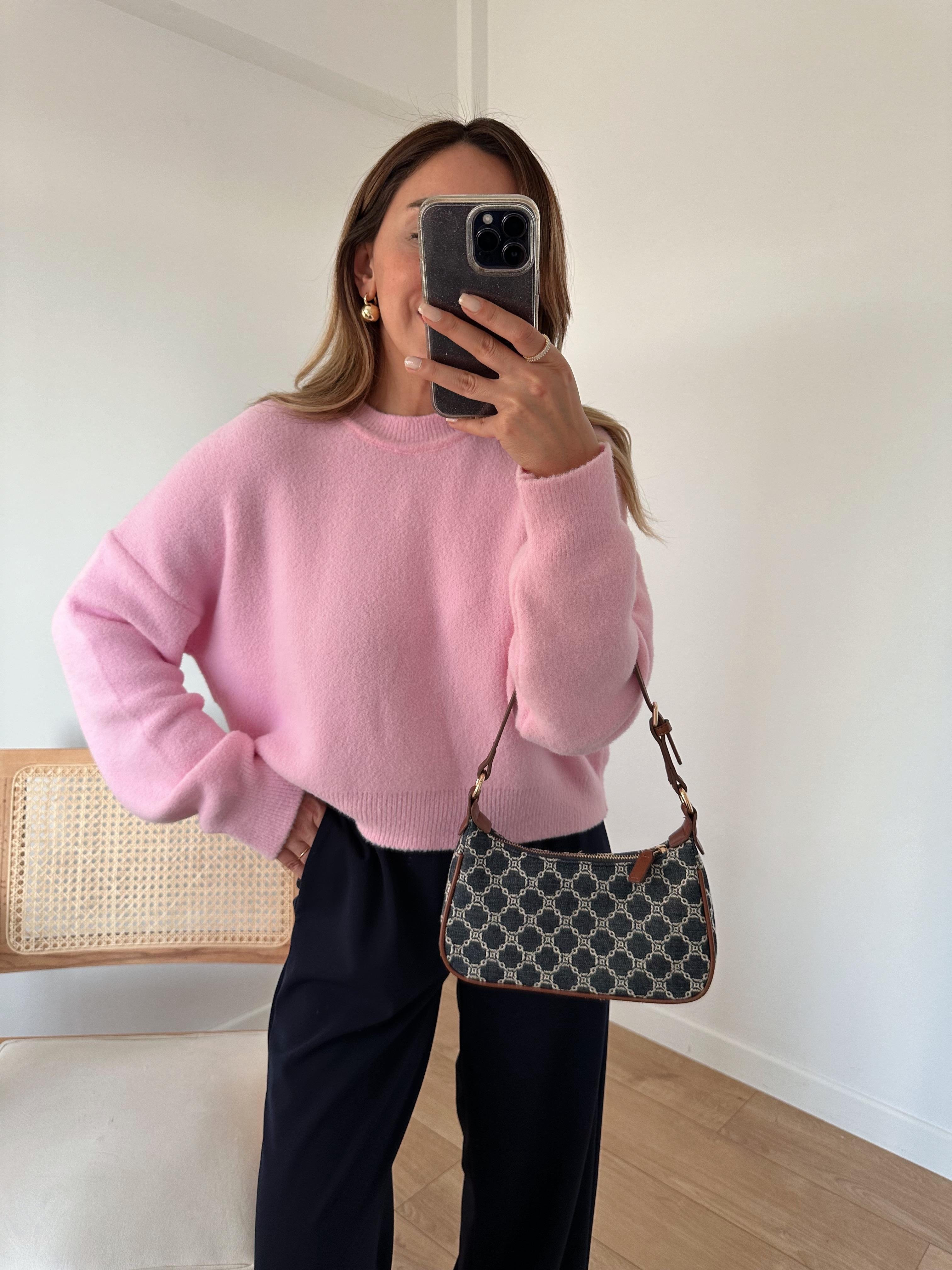 DİLVİN  PEMBE YUMOŞ KAZAK