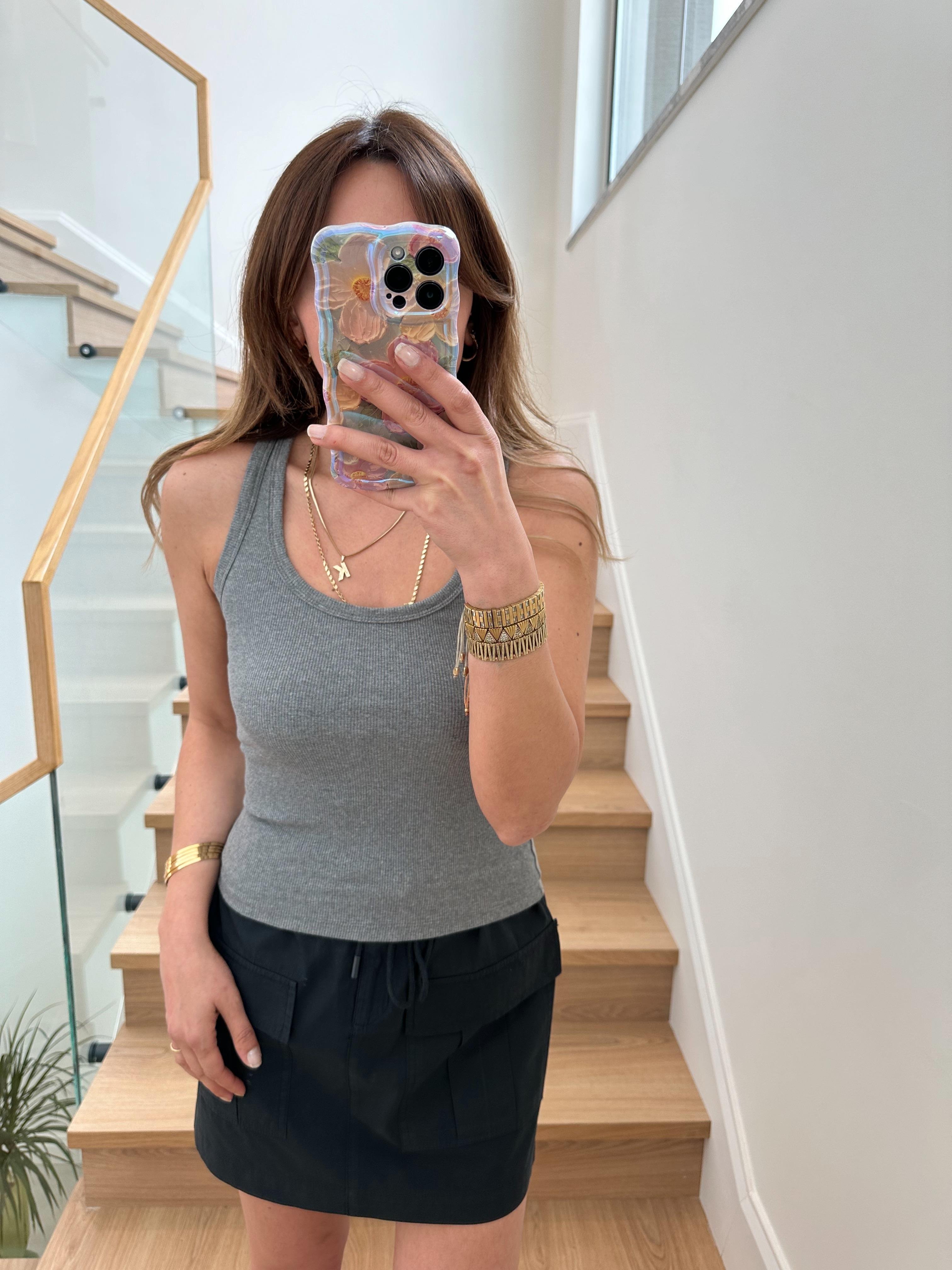 DİLVİN RENA ANTRASİT AÇIK YAKA PREMIUM FİTİLLİ ATLET