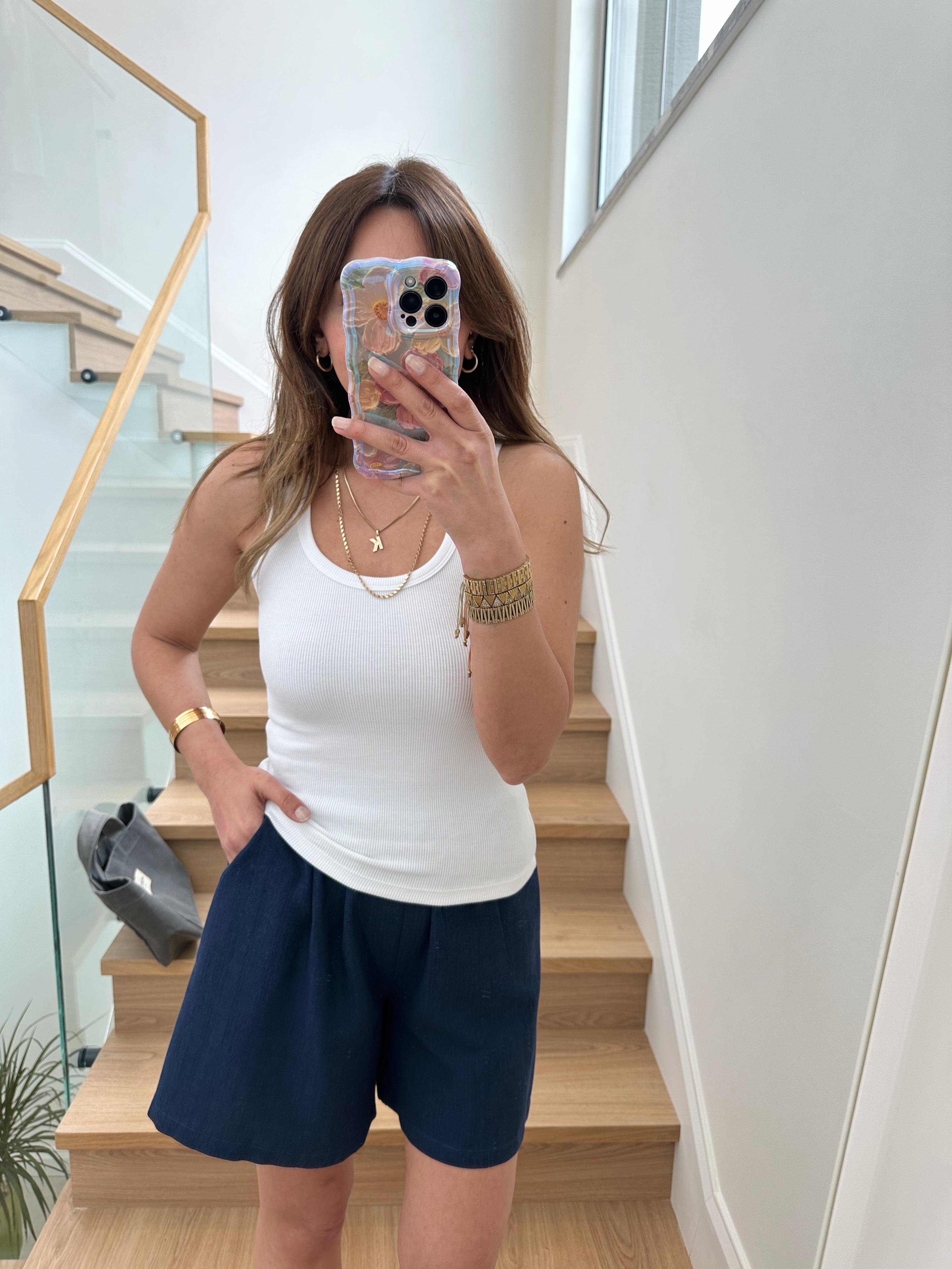 DİLVİN RENA BEYAZ AÇIK YAKA PREMIUM FİTİLLİ ATLET
