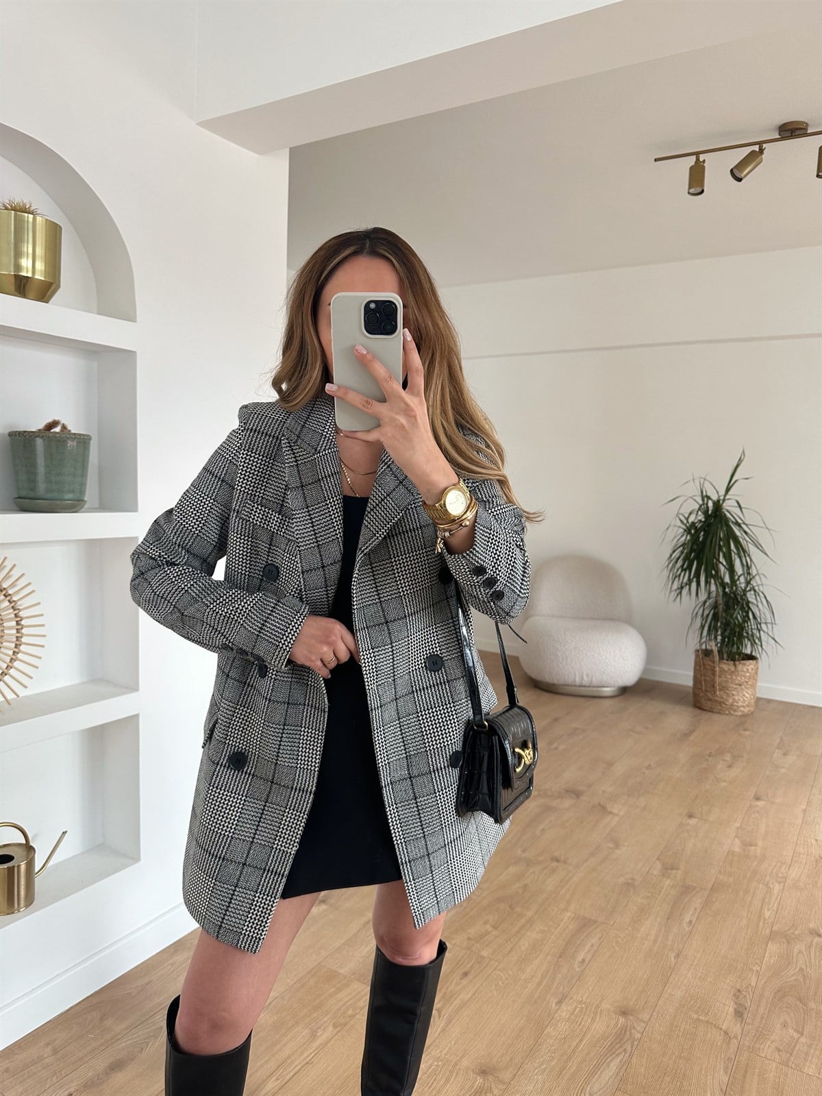 EKOSE ASTARLI BLAZER CEKET
