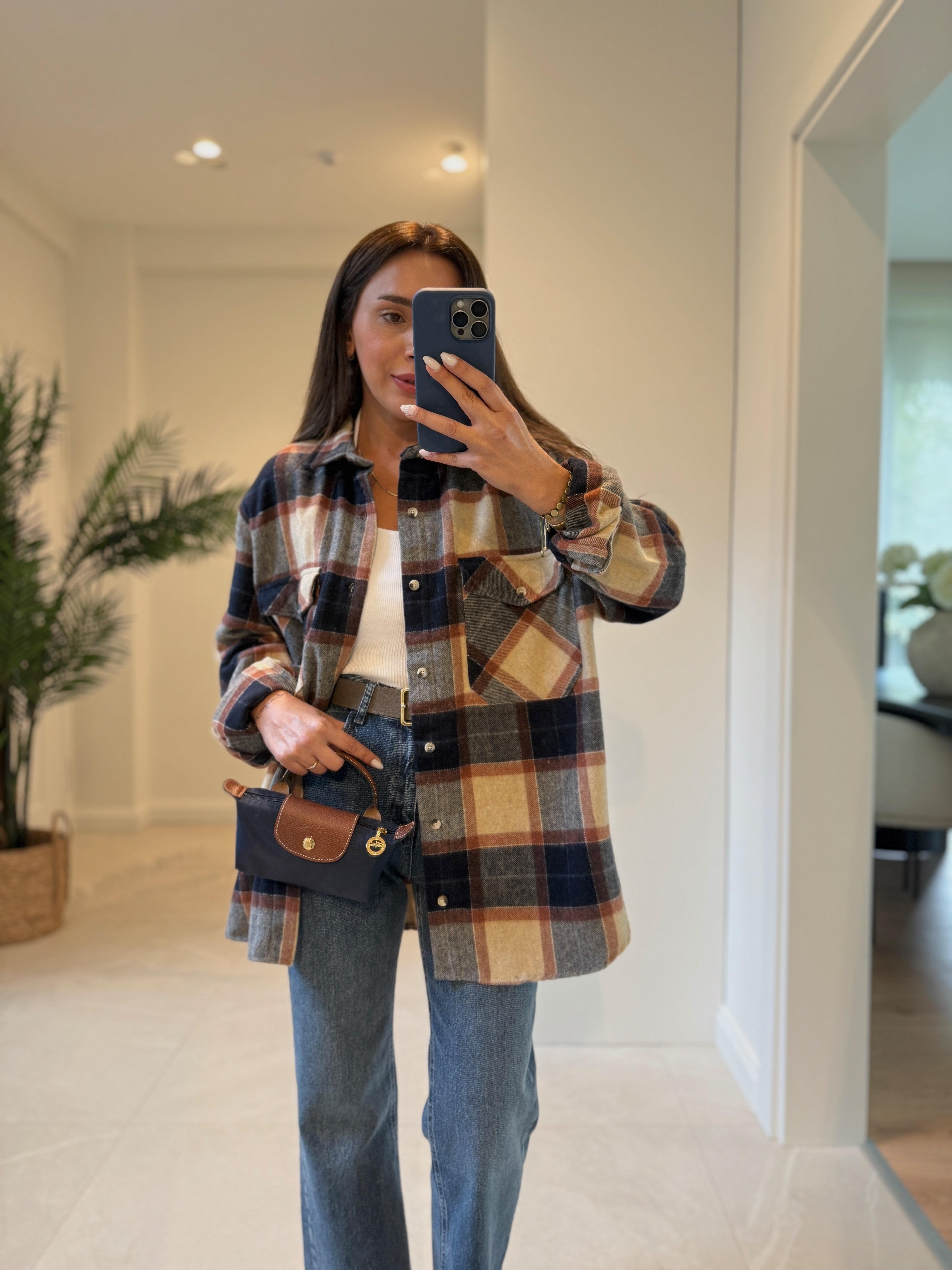 Ekose Oduncu Oversize Gömlek