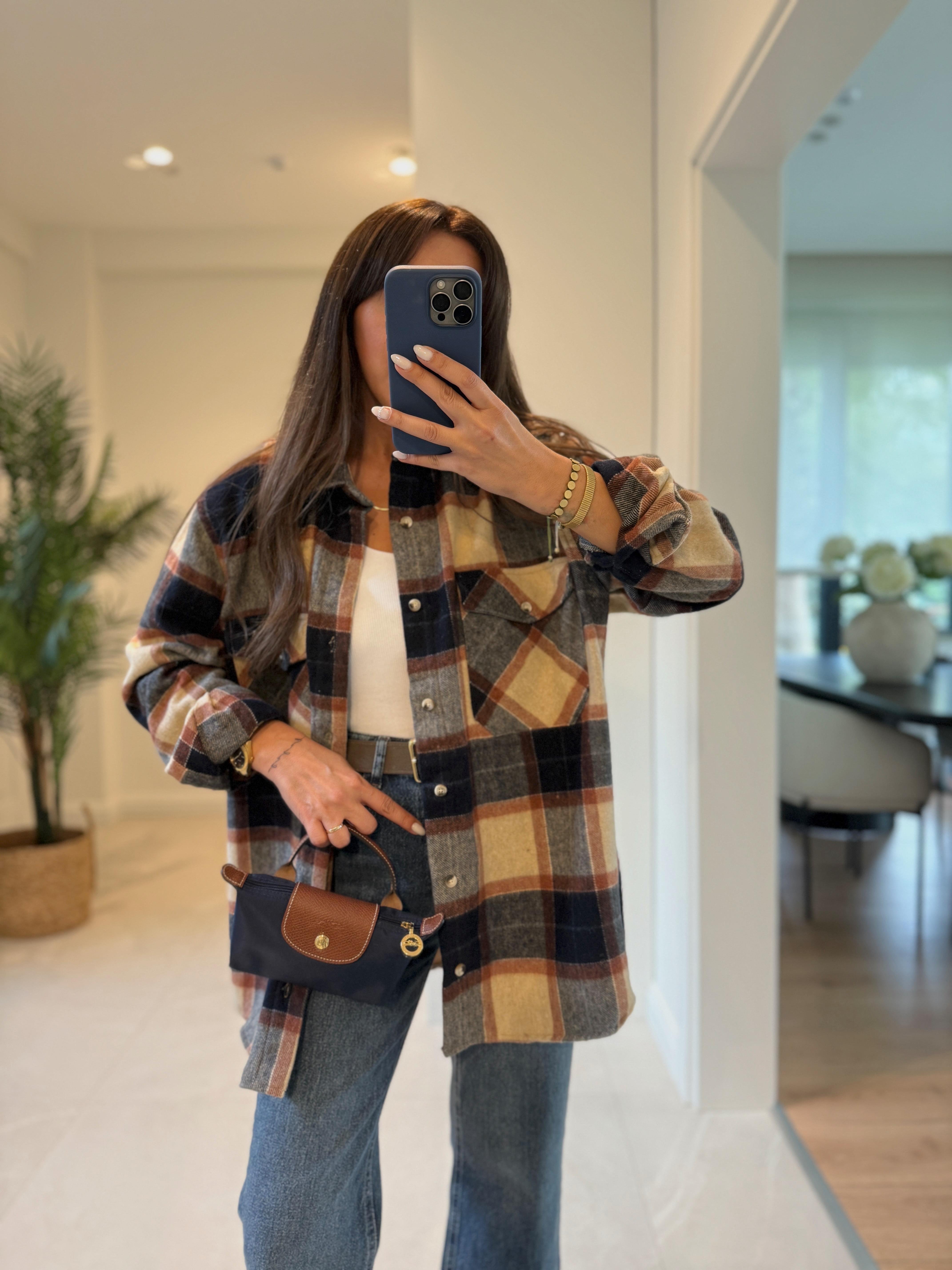 Ekose Oduncu Oversize Gömlek