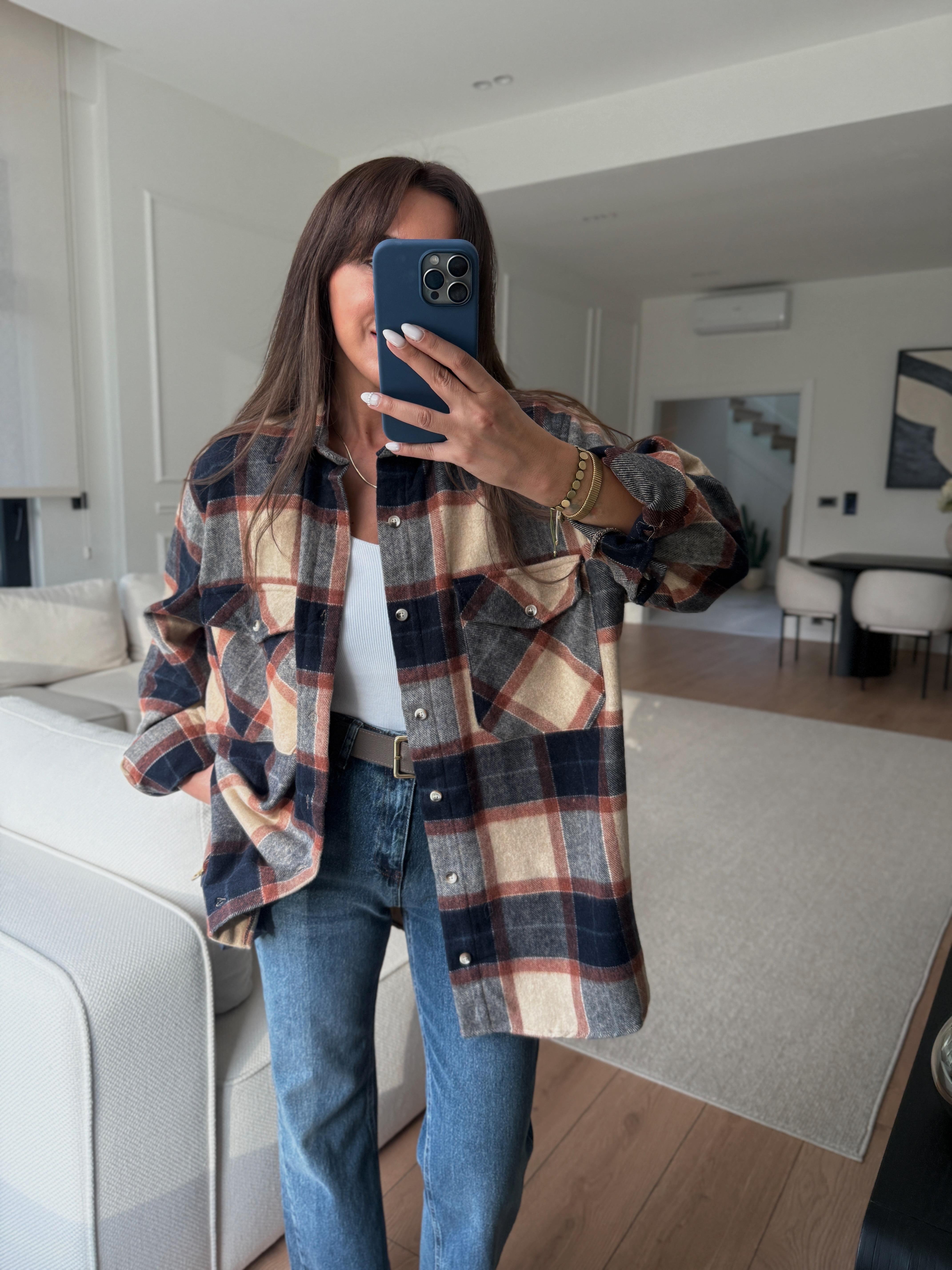 Ekose Oduncu Oversize Gömlek