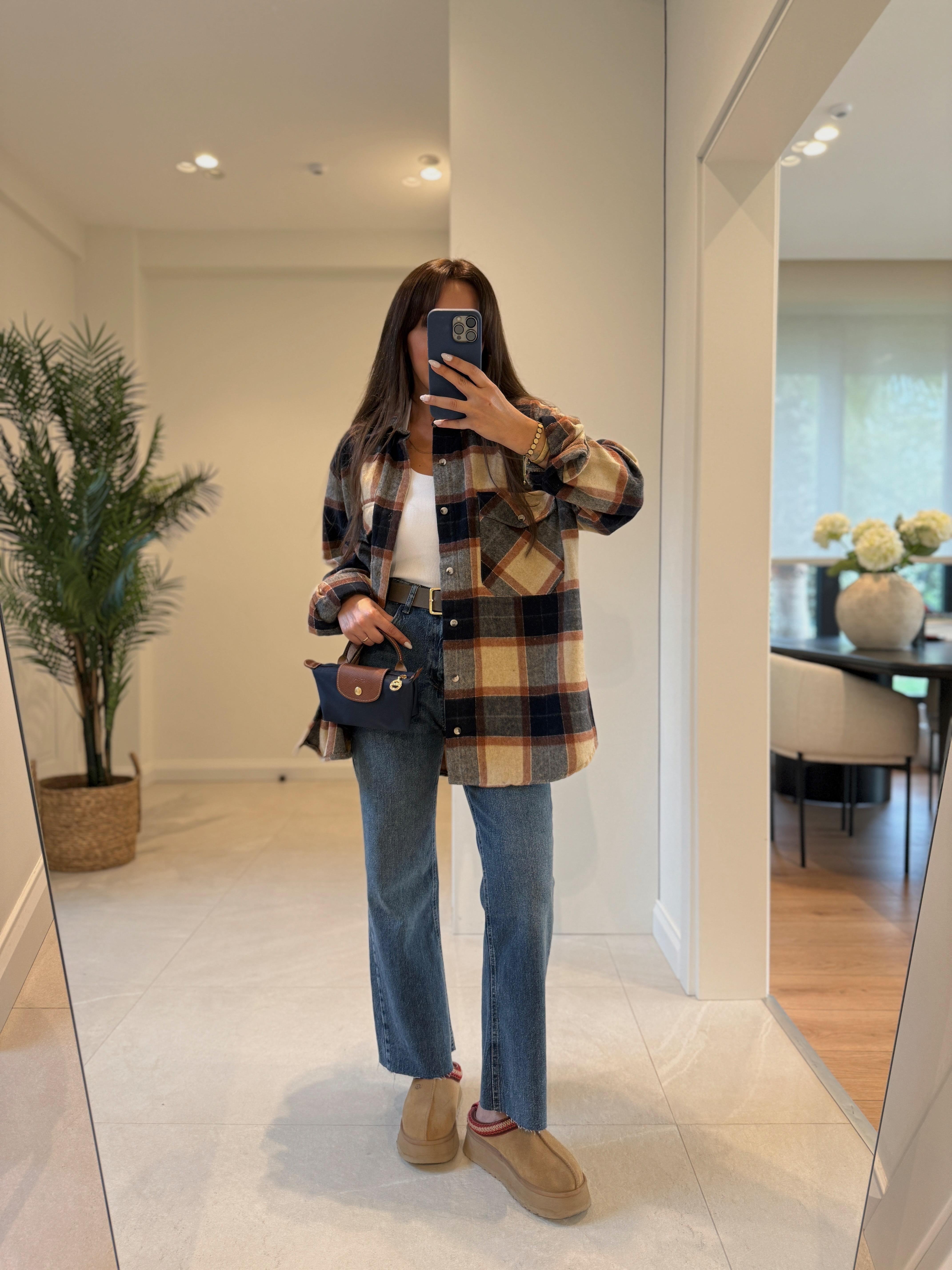 Ekose Oduncu Oversize Gömlek