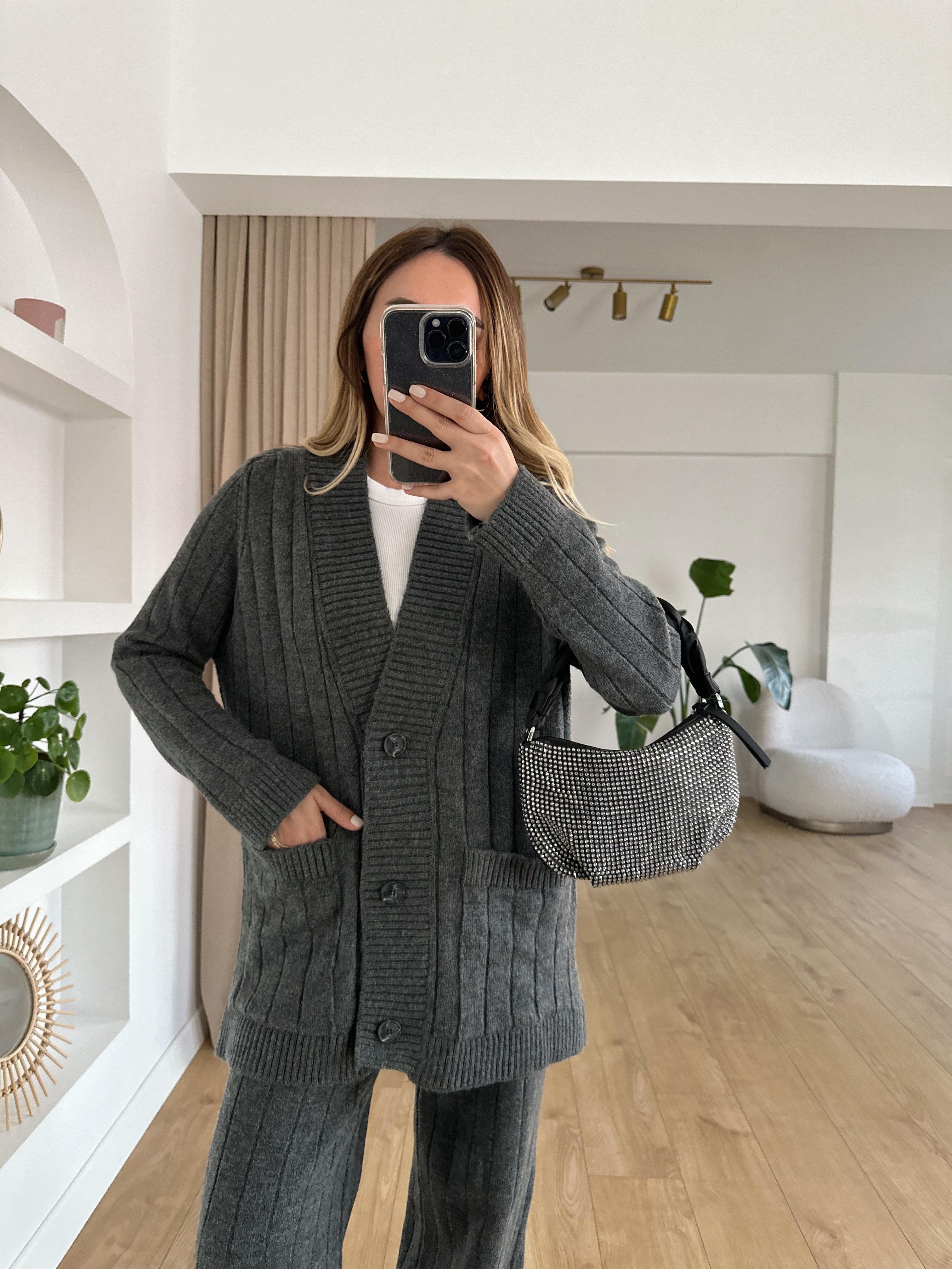 FÜME HIRKA TRİKO PANTOLON TAKIM