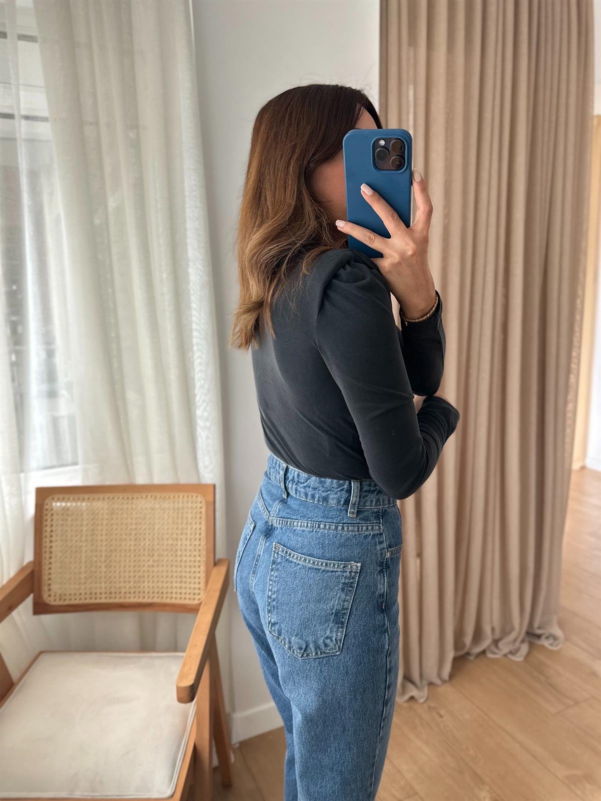 FÜME MODAL KRUVAZE ÇITÇITLI BODYSUIT