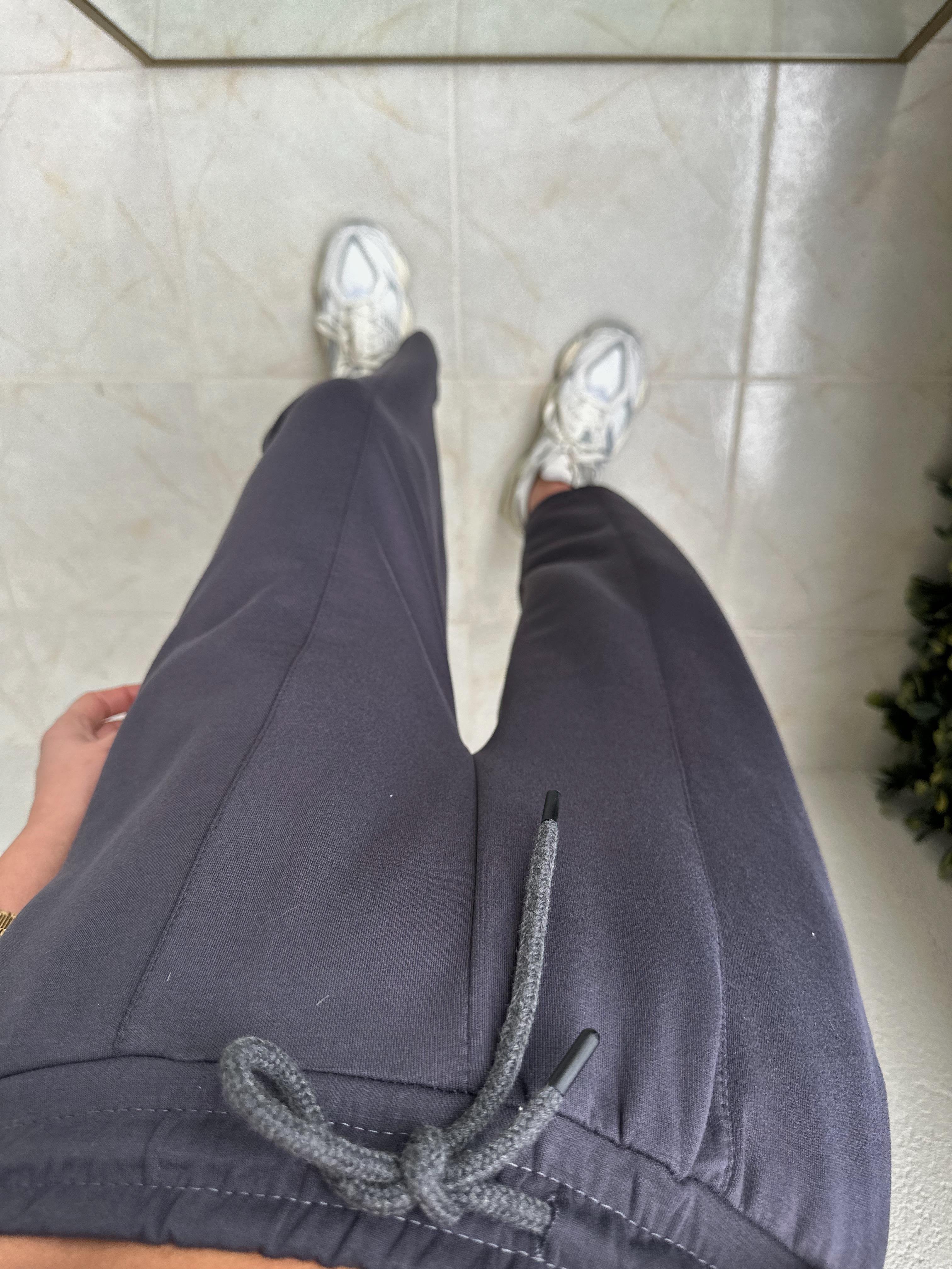 FÜME ÖNÜ DİKİŞLİ MODAL PANTOLON