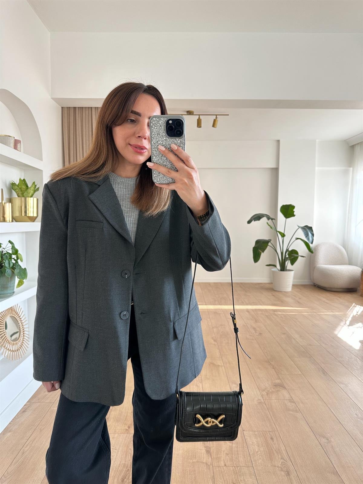 FÜME VATKALI OVERSIZE CEKET