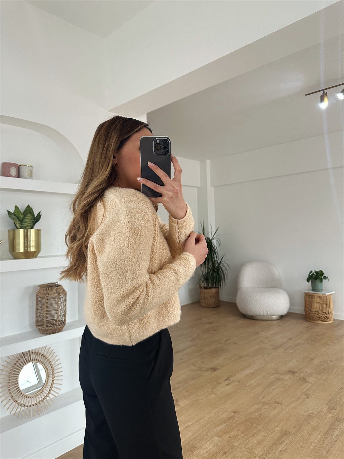 GOLD DÜĞMELİ TEDDY HIRKA