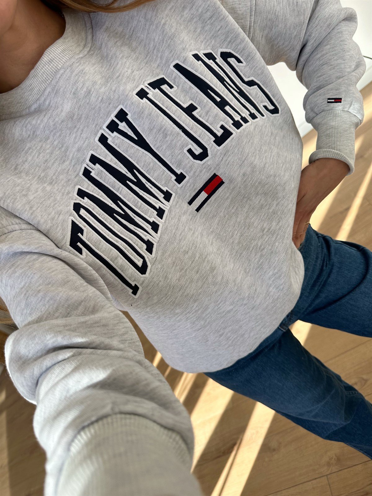 GRİ KALIN ŞARDONLU SWEAT 