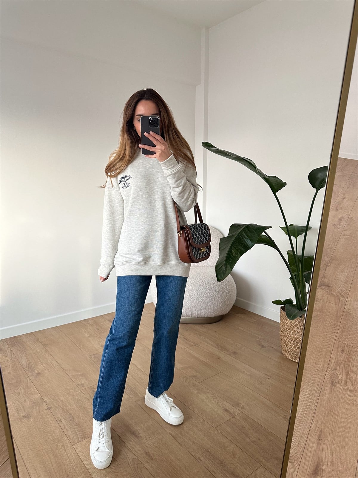 GRİ NAKIŞLI SALAŞ SWEAT