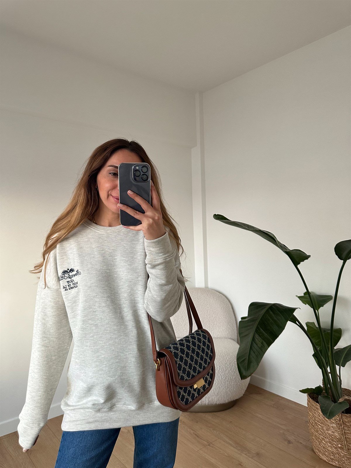 GRİ NAKIŞLI SALAŞ SWEAT