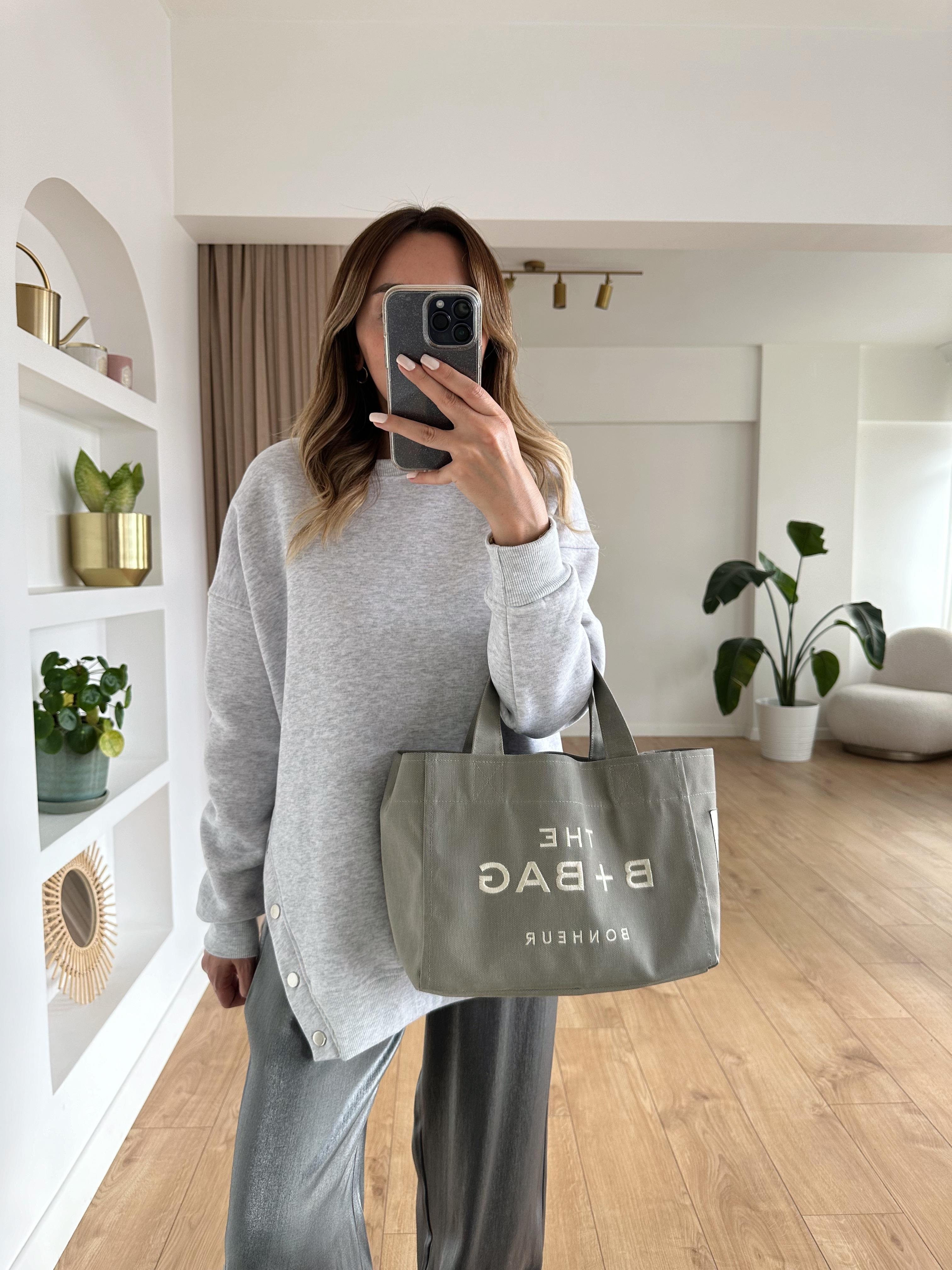 GRİ OVERSIZE ÇITÇITLI KALIN SWEAT
