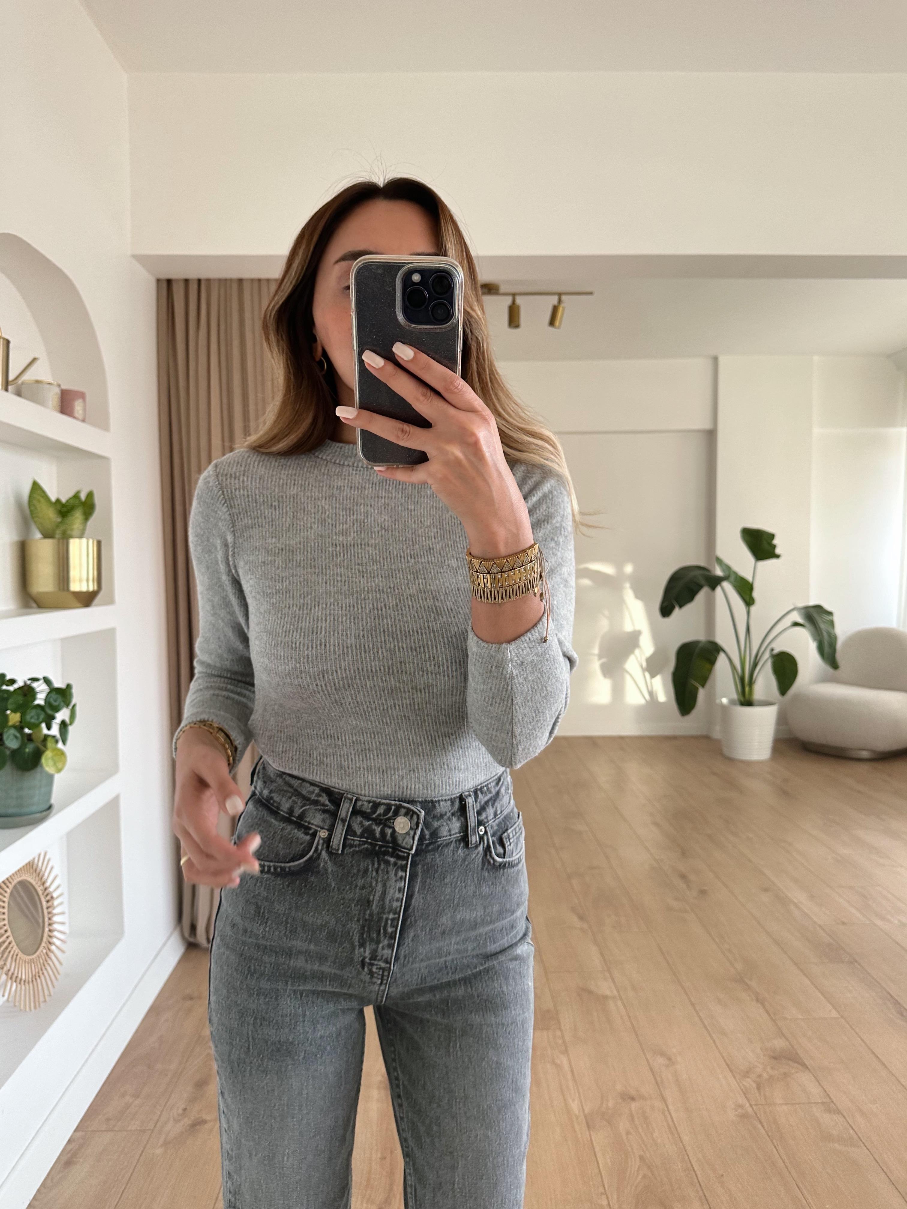 GRİ PAMUKLU FİTİLLİ YARIM BALIKÇI BODY