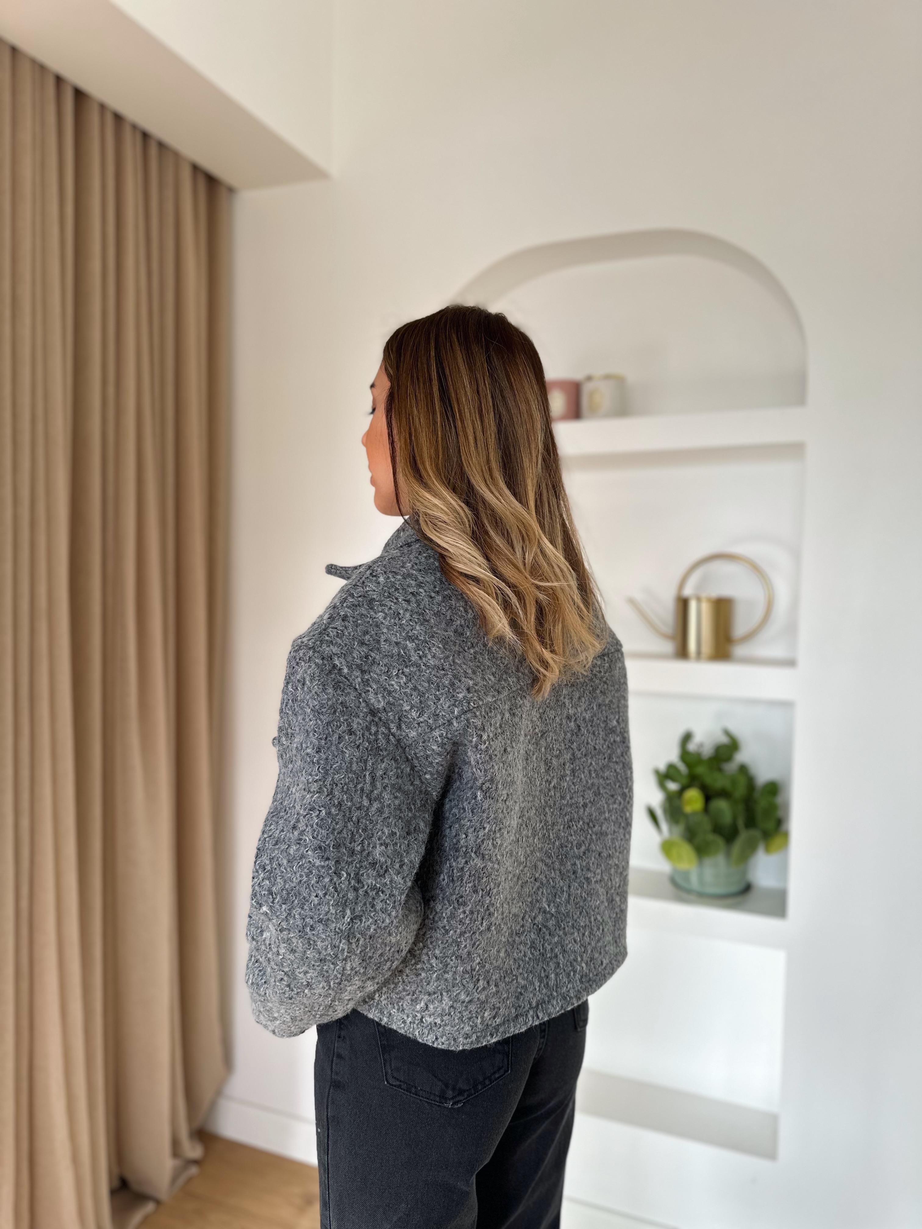 GRİ ZR MODEL BUKLET CEKET