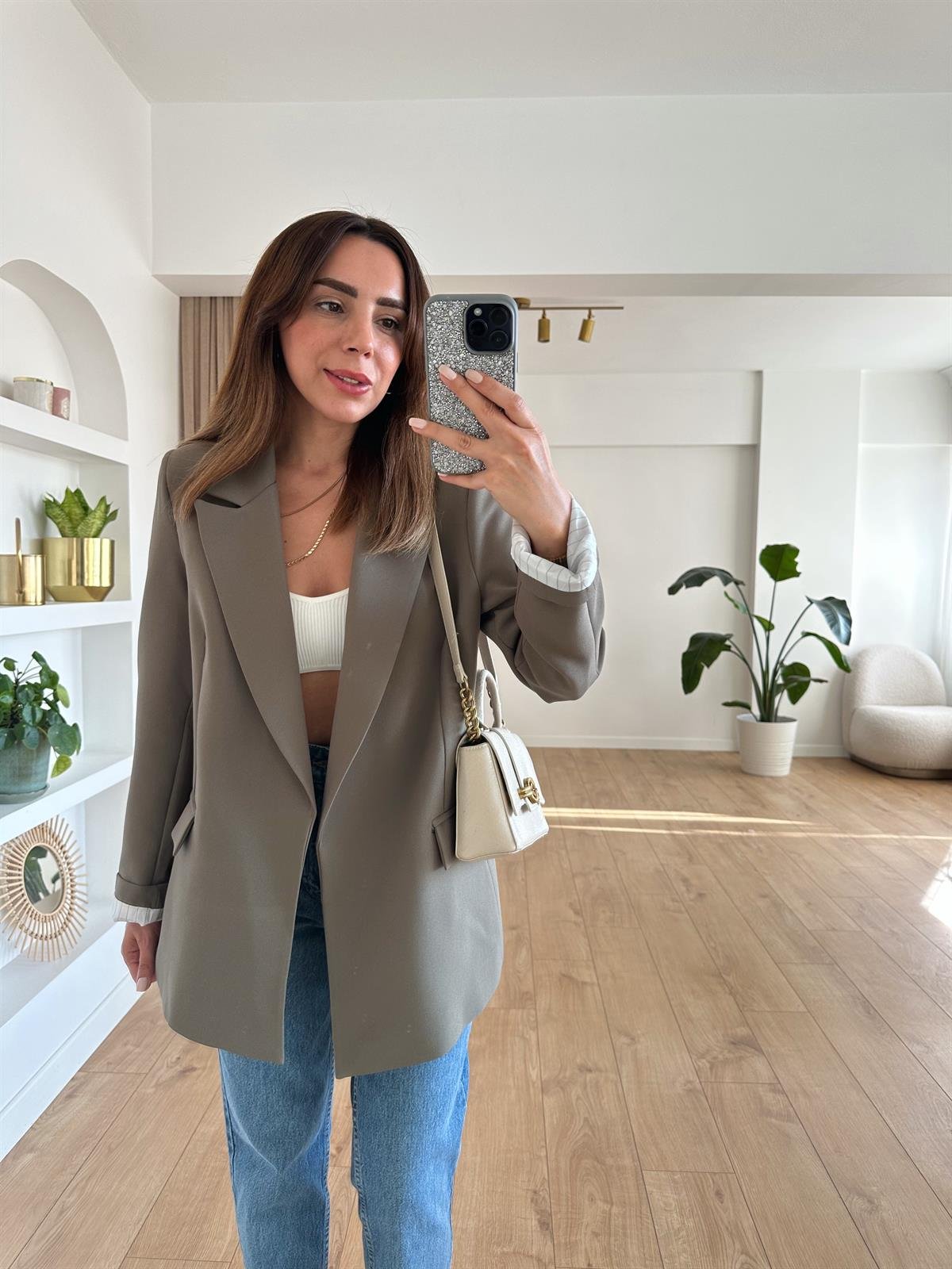 HAKİ ASTARLI OVERSIZE PREMIUM CEKET