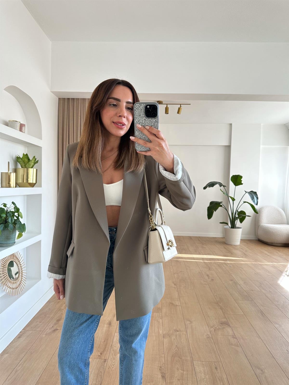 HAKİ ASTARLI OVERSIZE PREMIUM CEKET