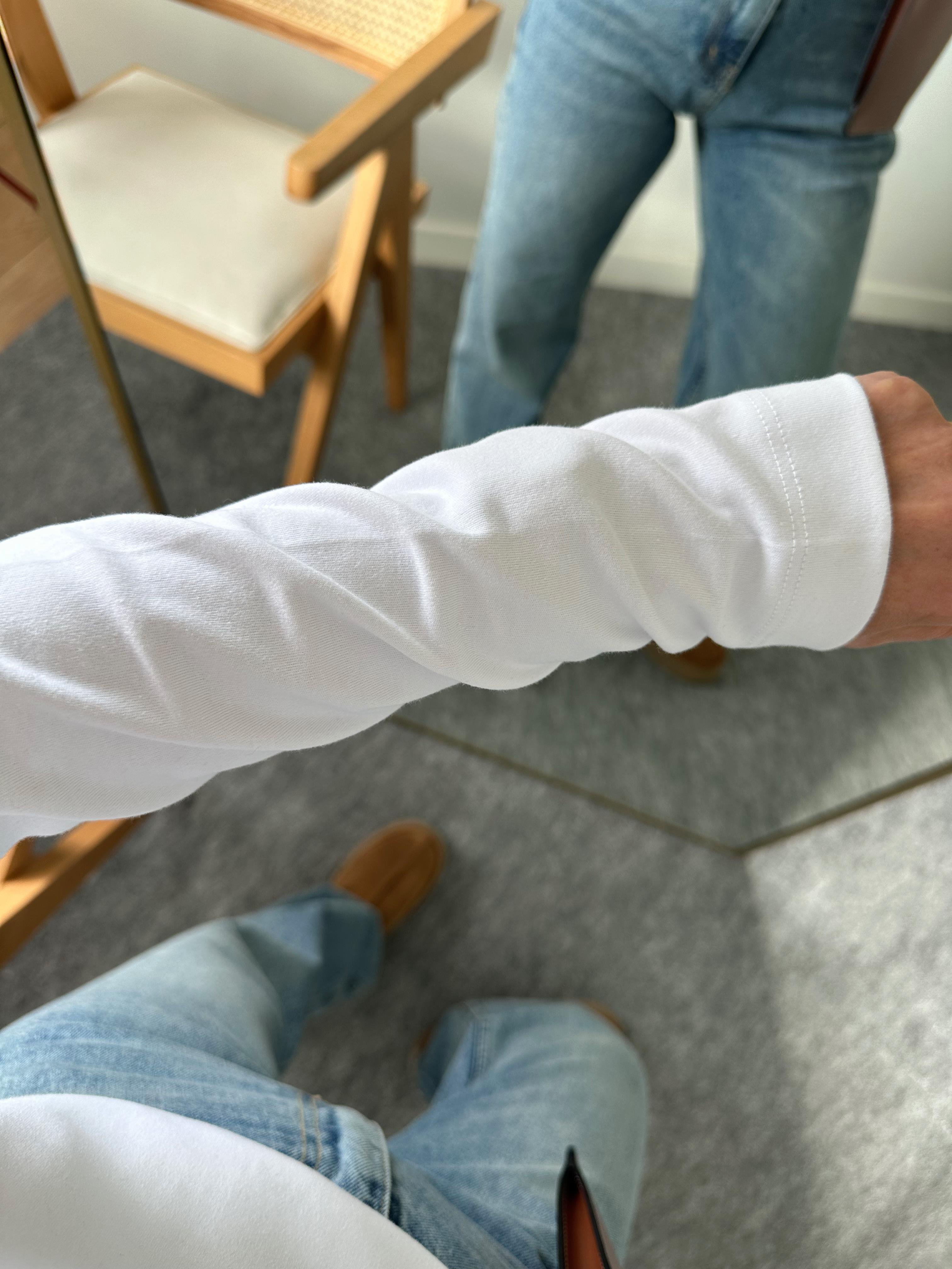 KAROL BEYAZ %100 PAMUK SWEAT