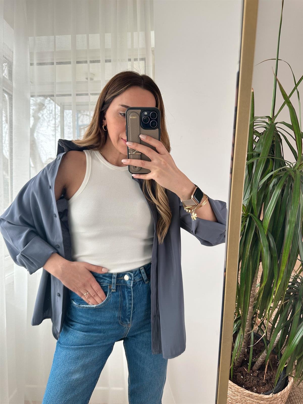 KAROL EKRU FİTİLLİ ATLET