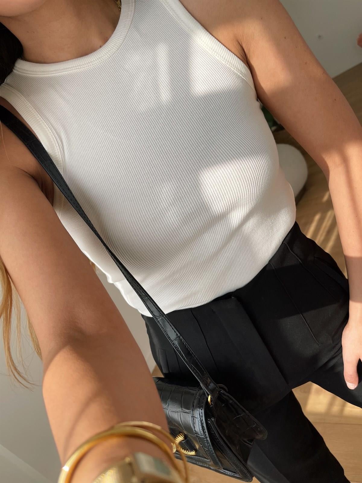 KAROL EKRU FİTİLLİ ATLET