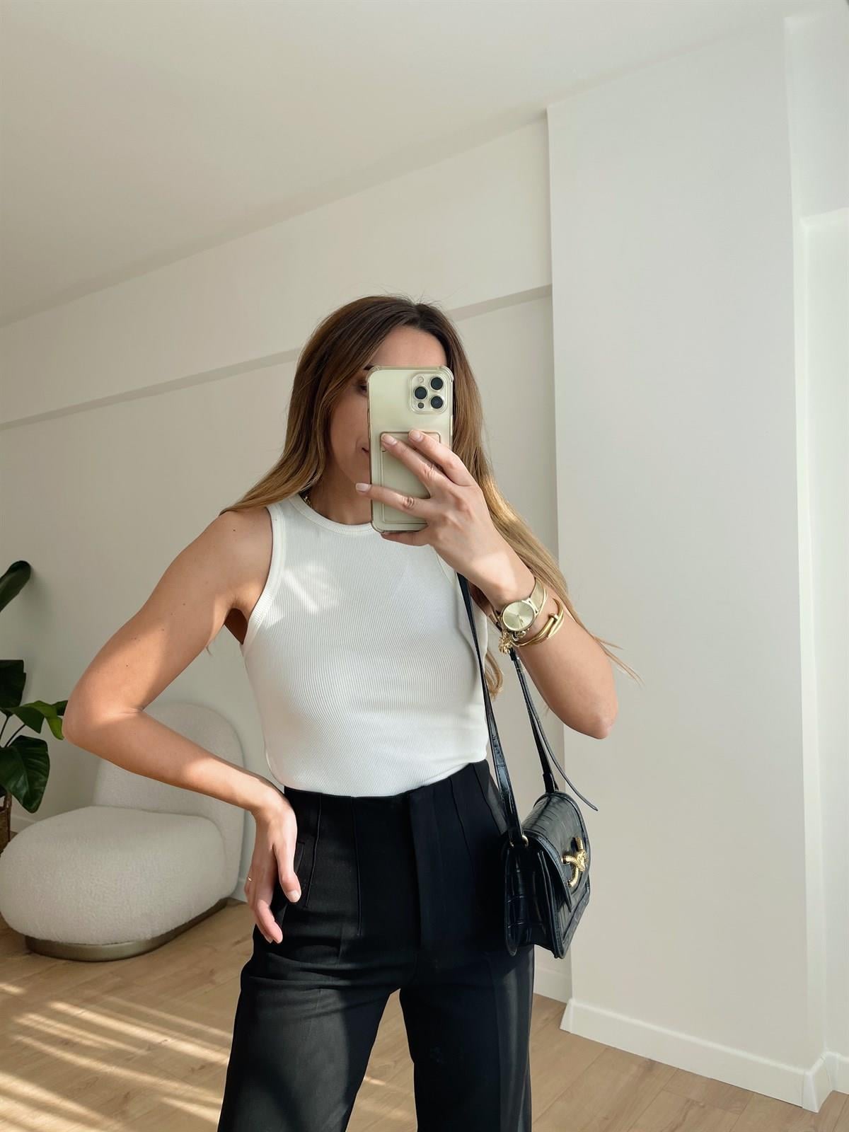 KAROL EKRU FİTİLLİ ATLET