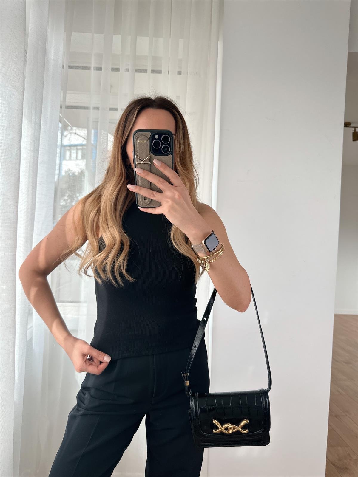 KAROL SİYAH FİTİLLİ ATLET