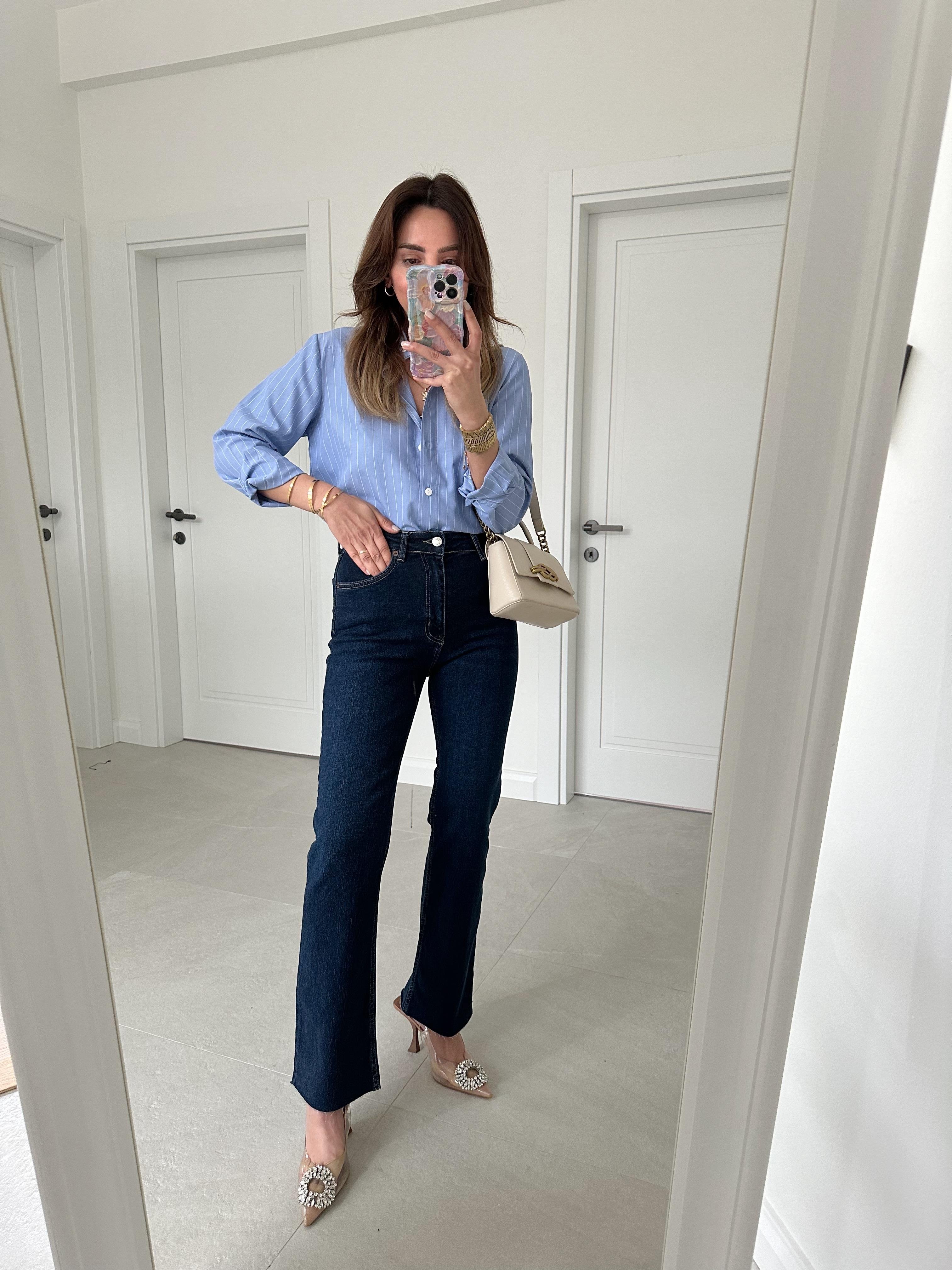 KOYU LACİVERT  FLARE JEAN