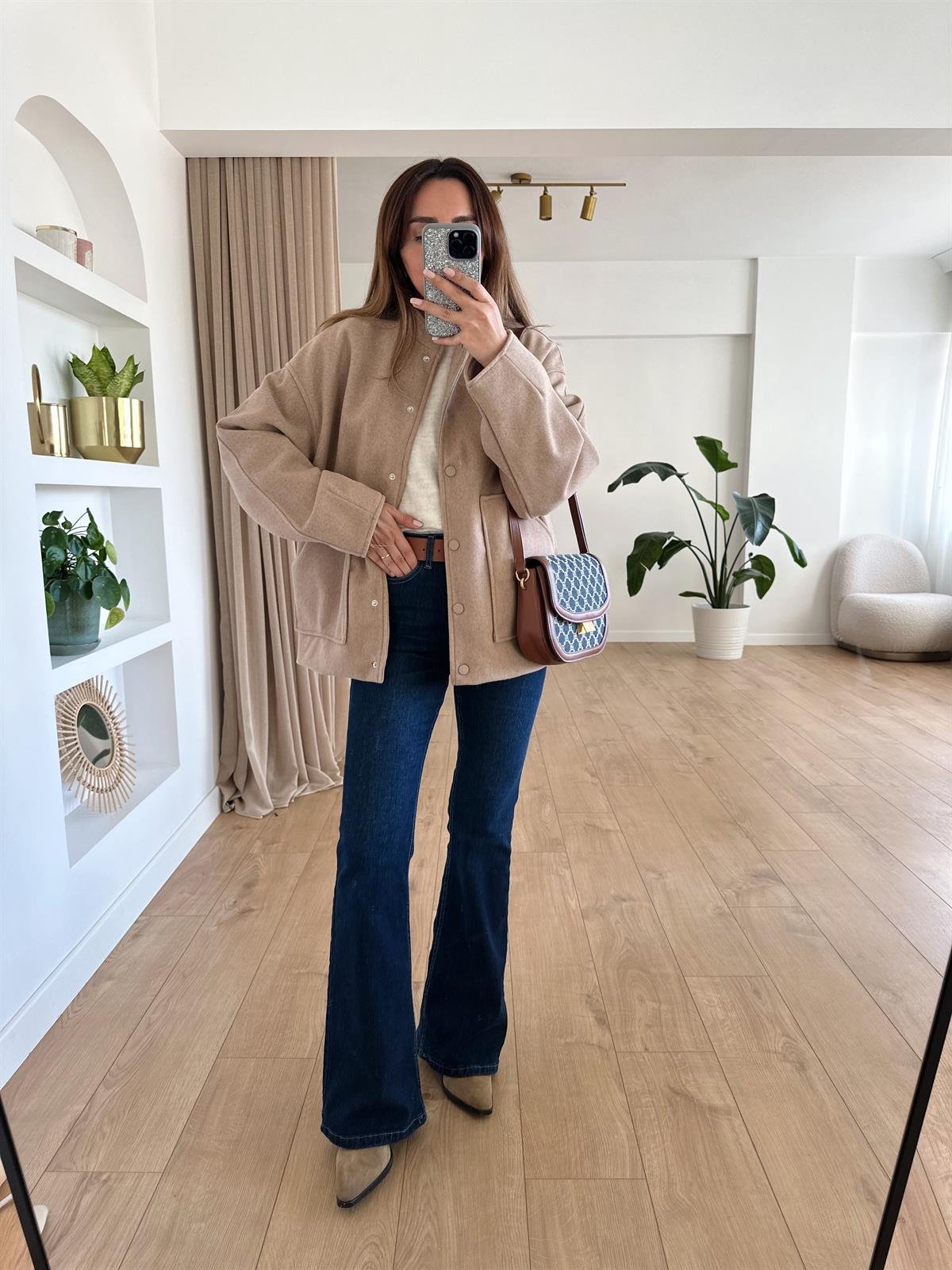 KOYU VİZON  ASTARLI OVERSIZE CEKET