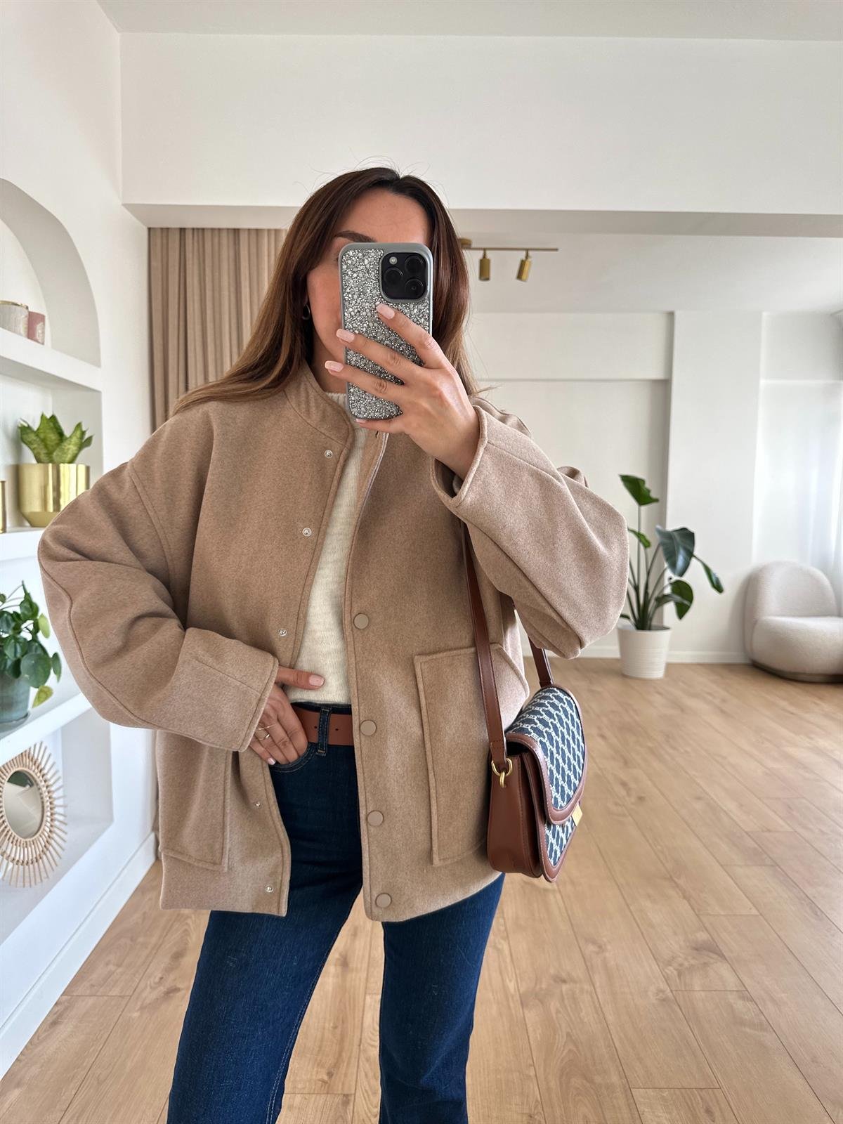 KOYU VİZON  ASTARLI OVERSIZE CEKET