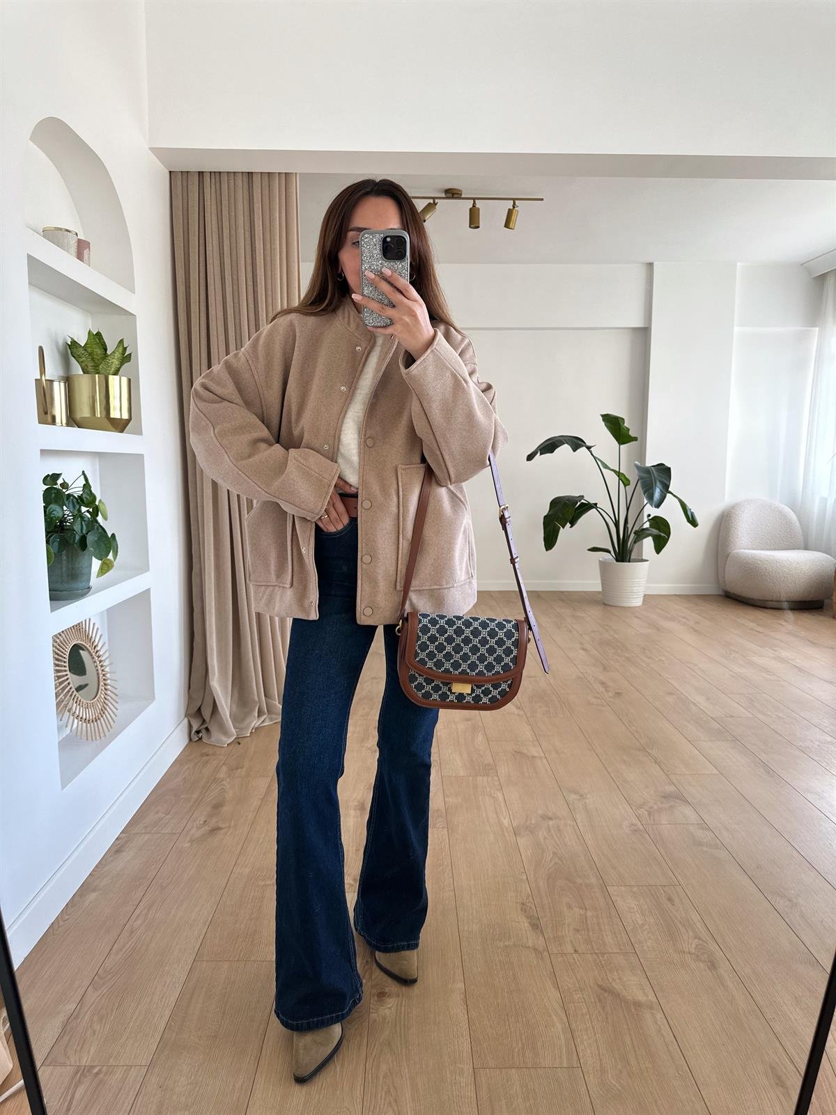 KOYU VİZON  ASTARLI OVERSIZE CEKET