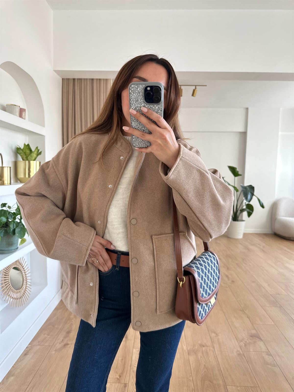 KOYU VİZON  ASTARLI OVERSIZE CEKET