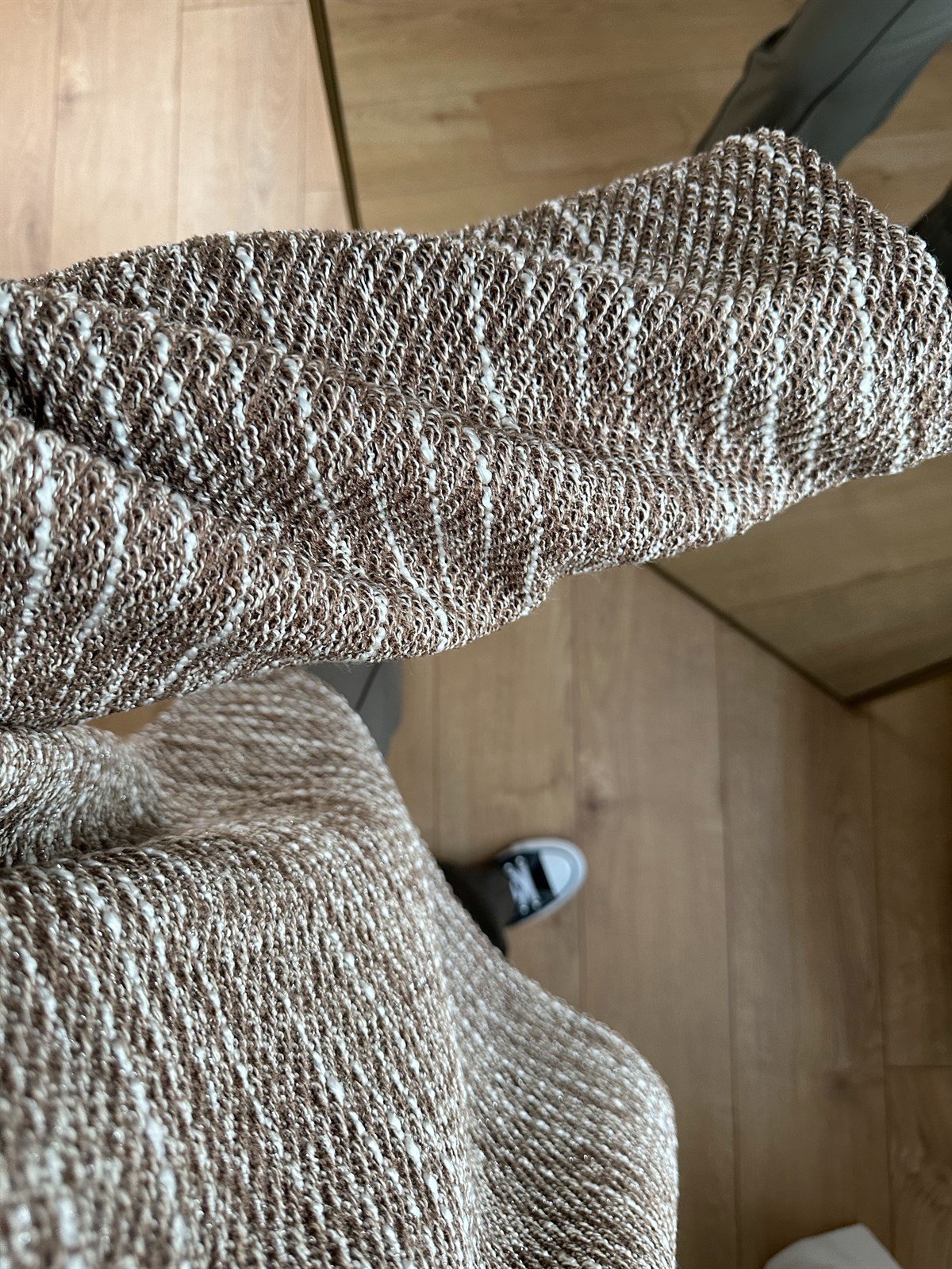 KREM FERMUARLI ÖRME SWEAT 