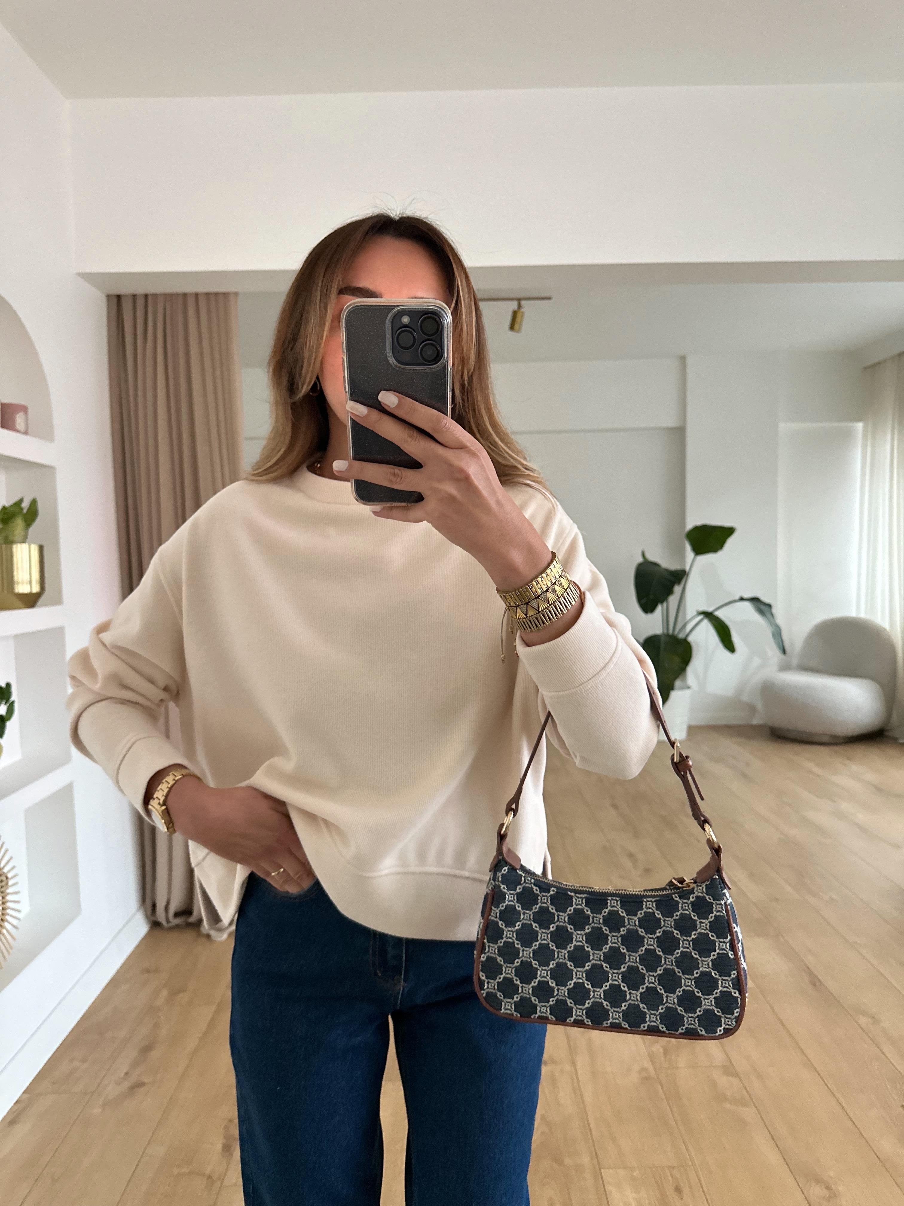 KREM  FİTİLLİ YANI YIRTMAÇLI SWEAT