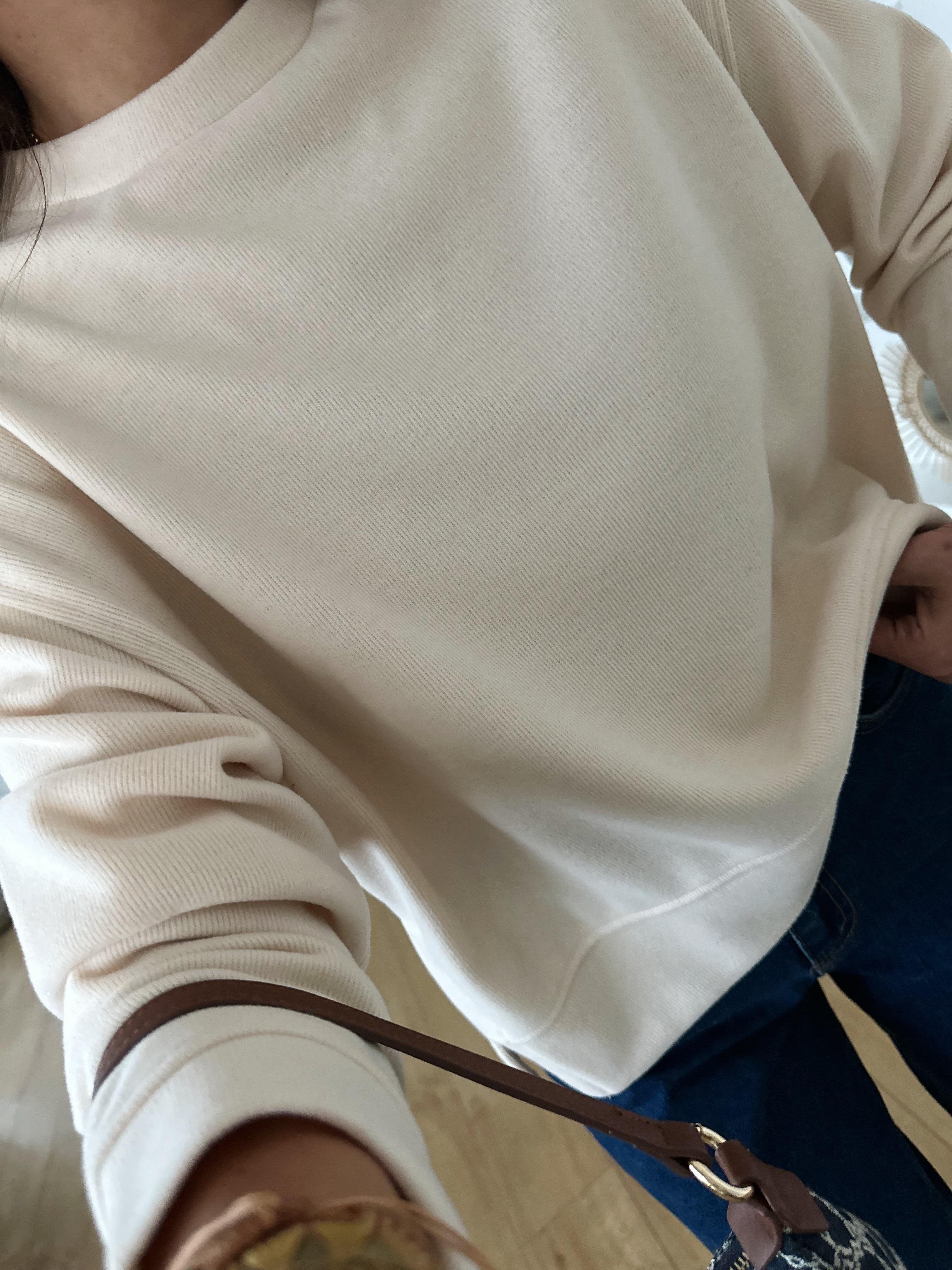 KREM  FİTİLLİ YANI YIRTMAÇLI SWEAT