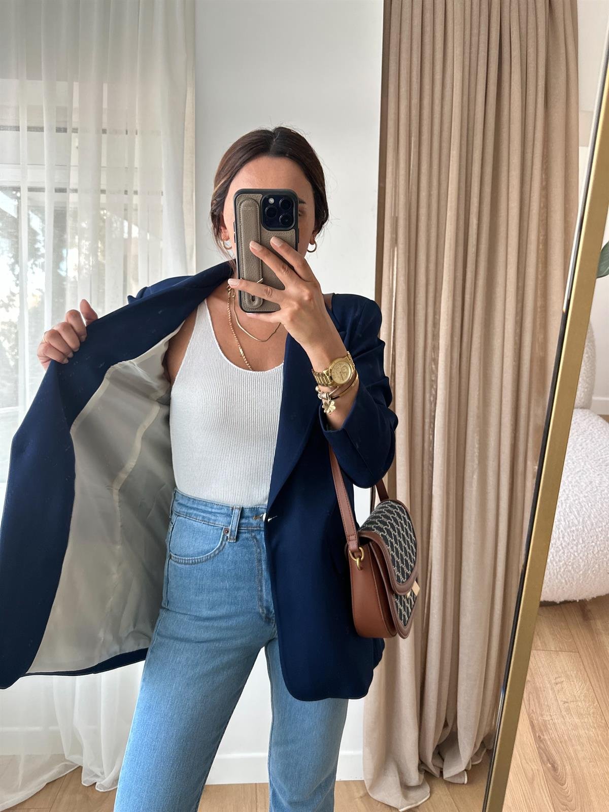 LACİVERT ASTARLI BLAZER CEKET