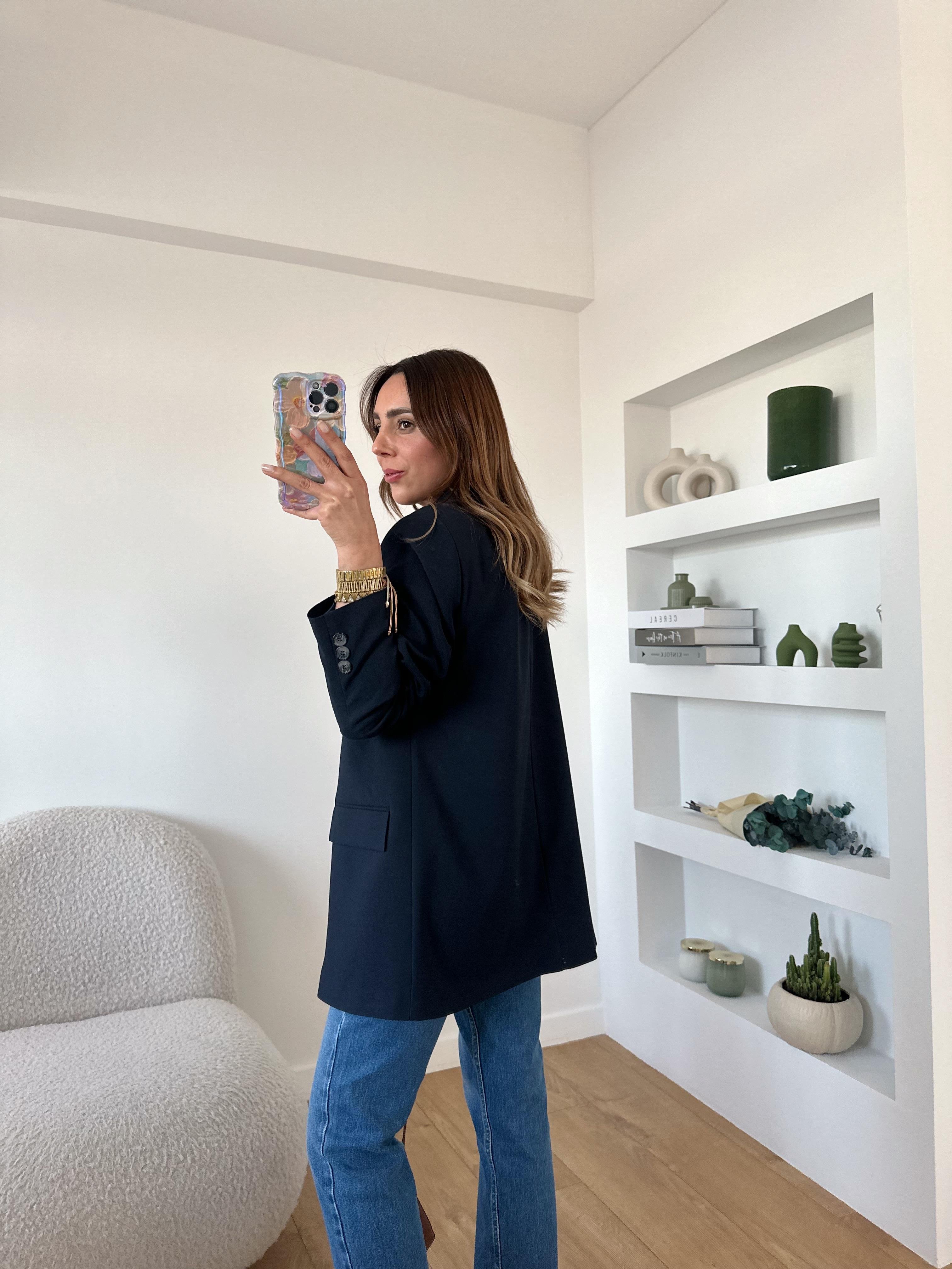 LACİVERT ASTARLI OVERSIZE PREMIUM BLAZER CEKET