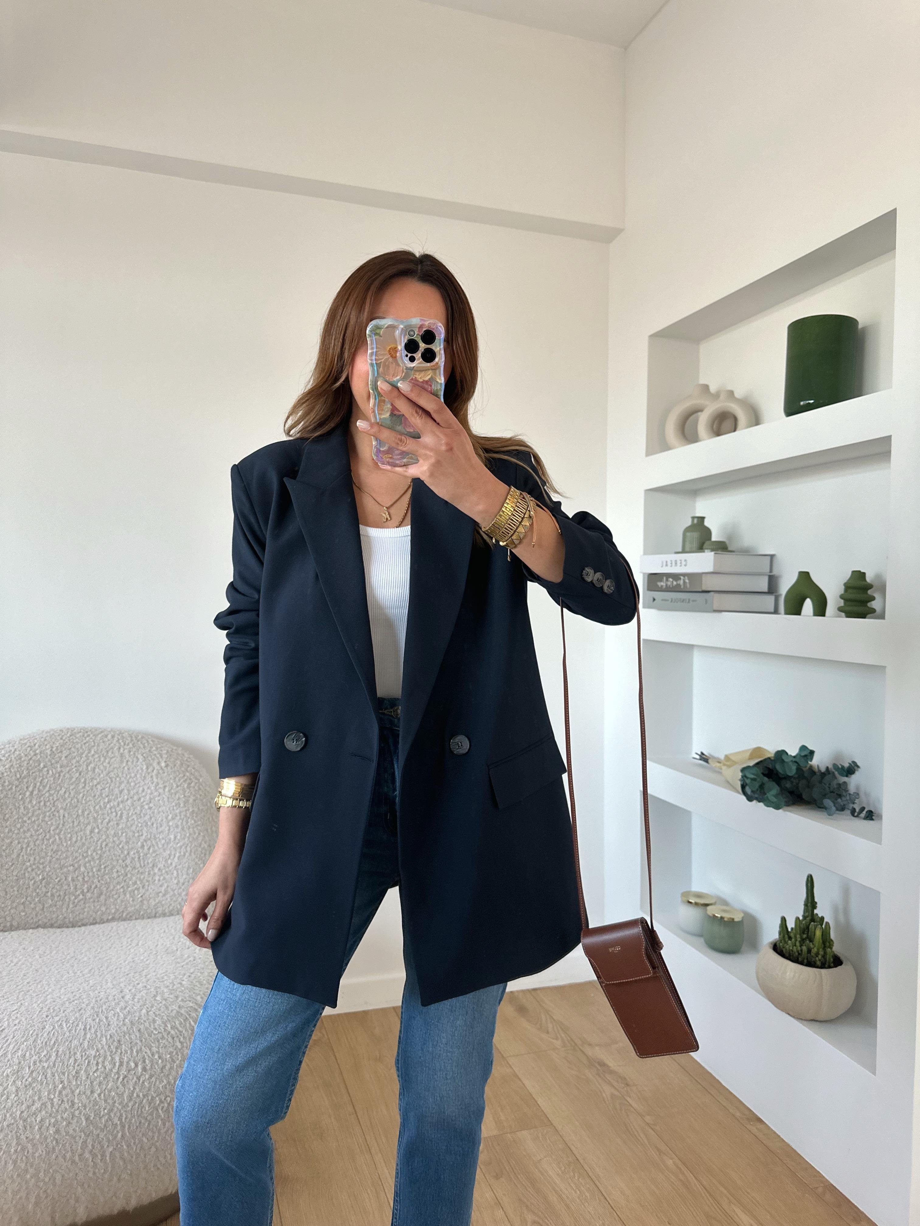 LACİVERT ASTARLI OVERSIZE PREMIUM BLAZER CEKET