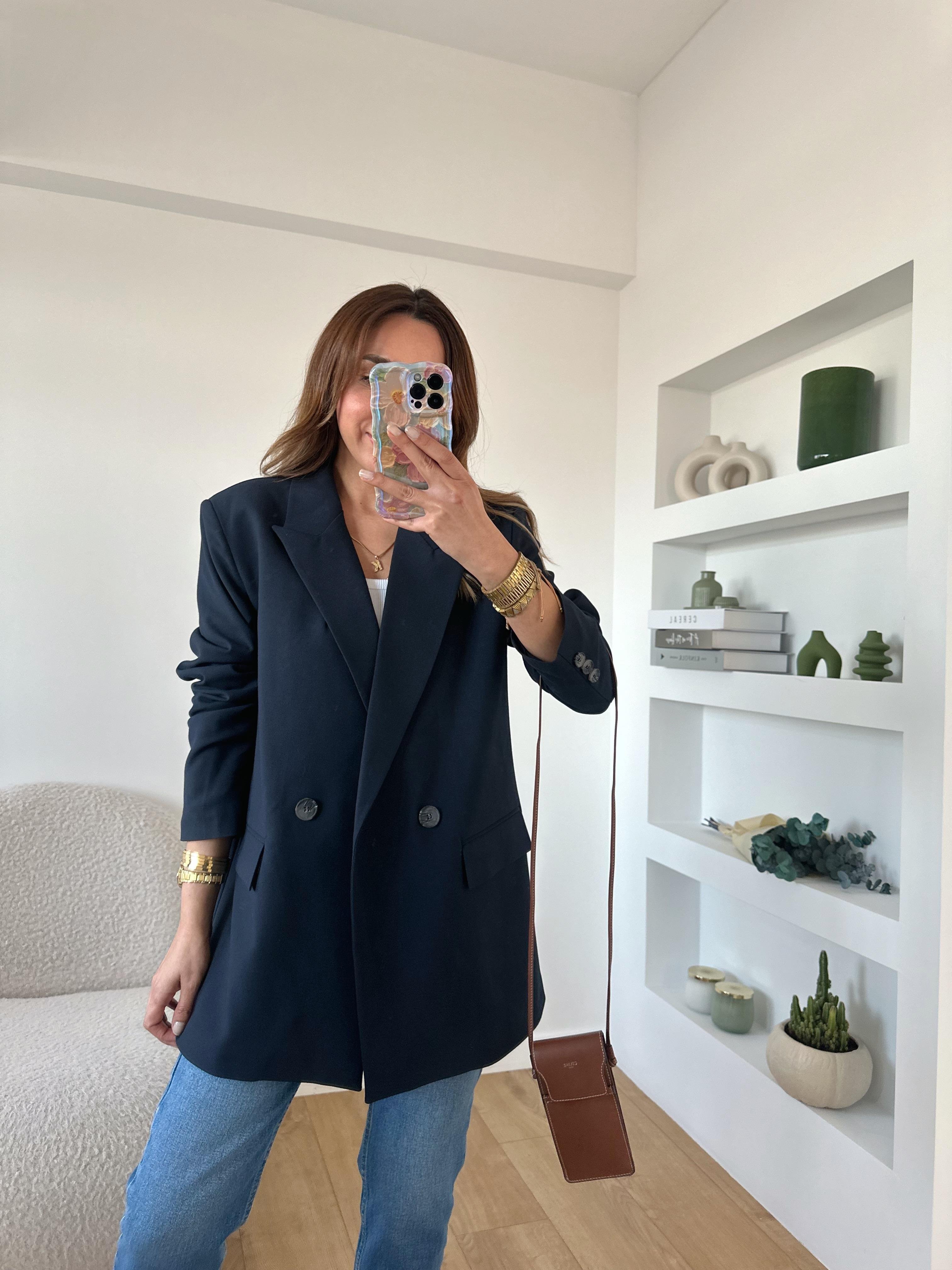 LACİVERT ASTARLI OVERSIZE PREMIUM BLAZER CEKET