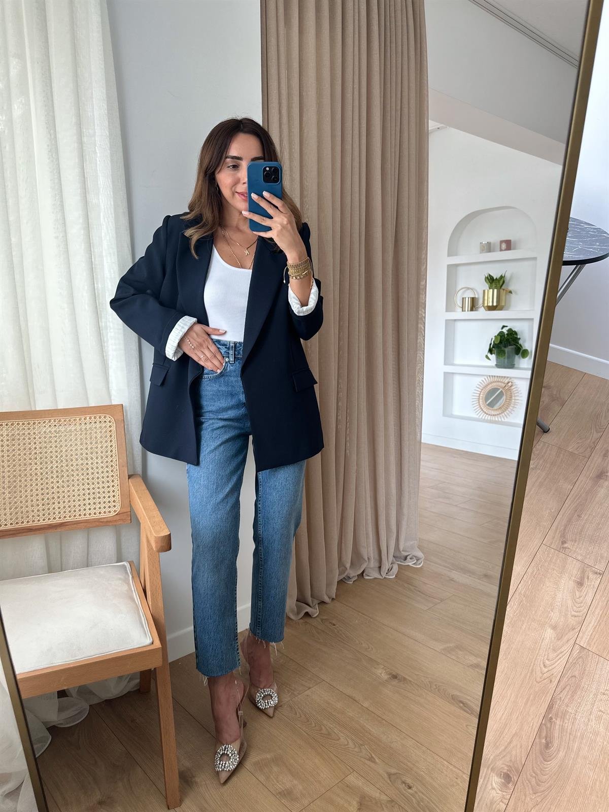 LACİVERT ASTARLI OVERSIZE PREMIUM CEKET