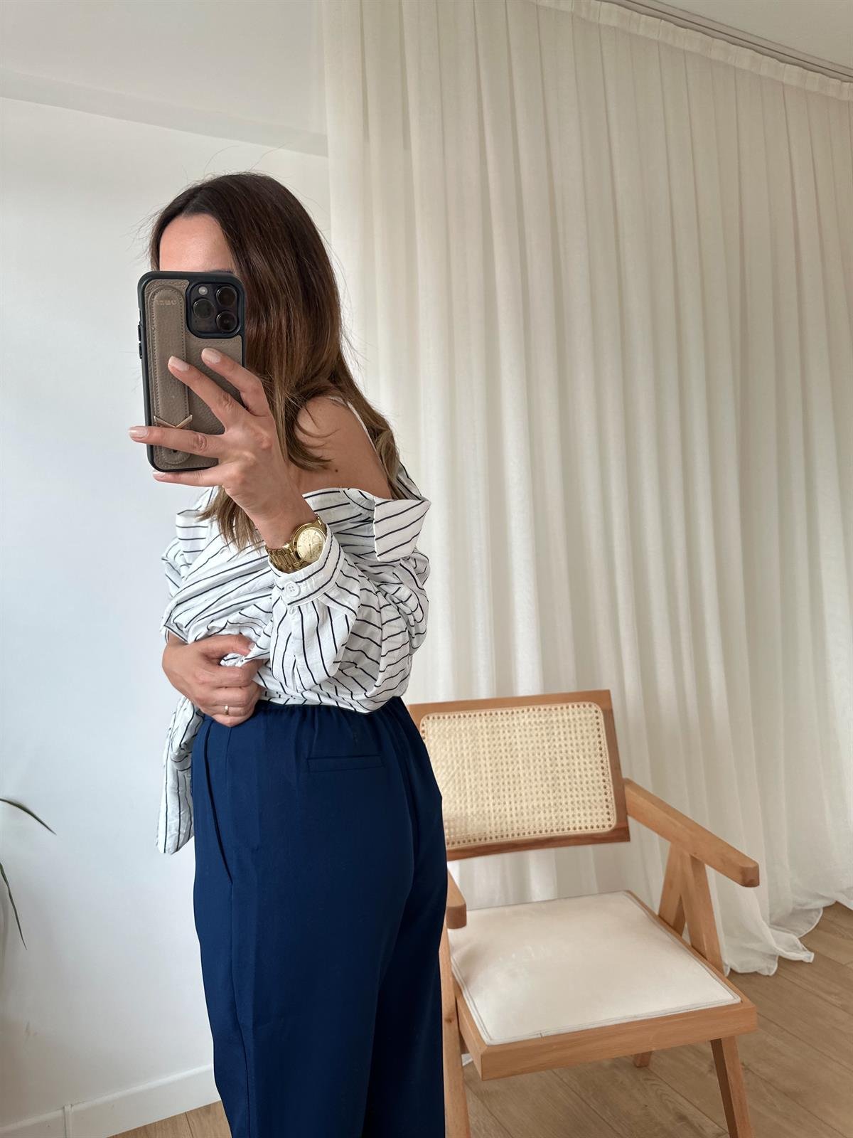 LACİVERT BELİ LASTİKLİ HAVUÇ PANTOLON